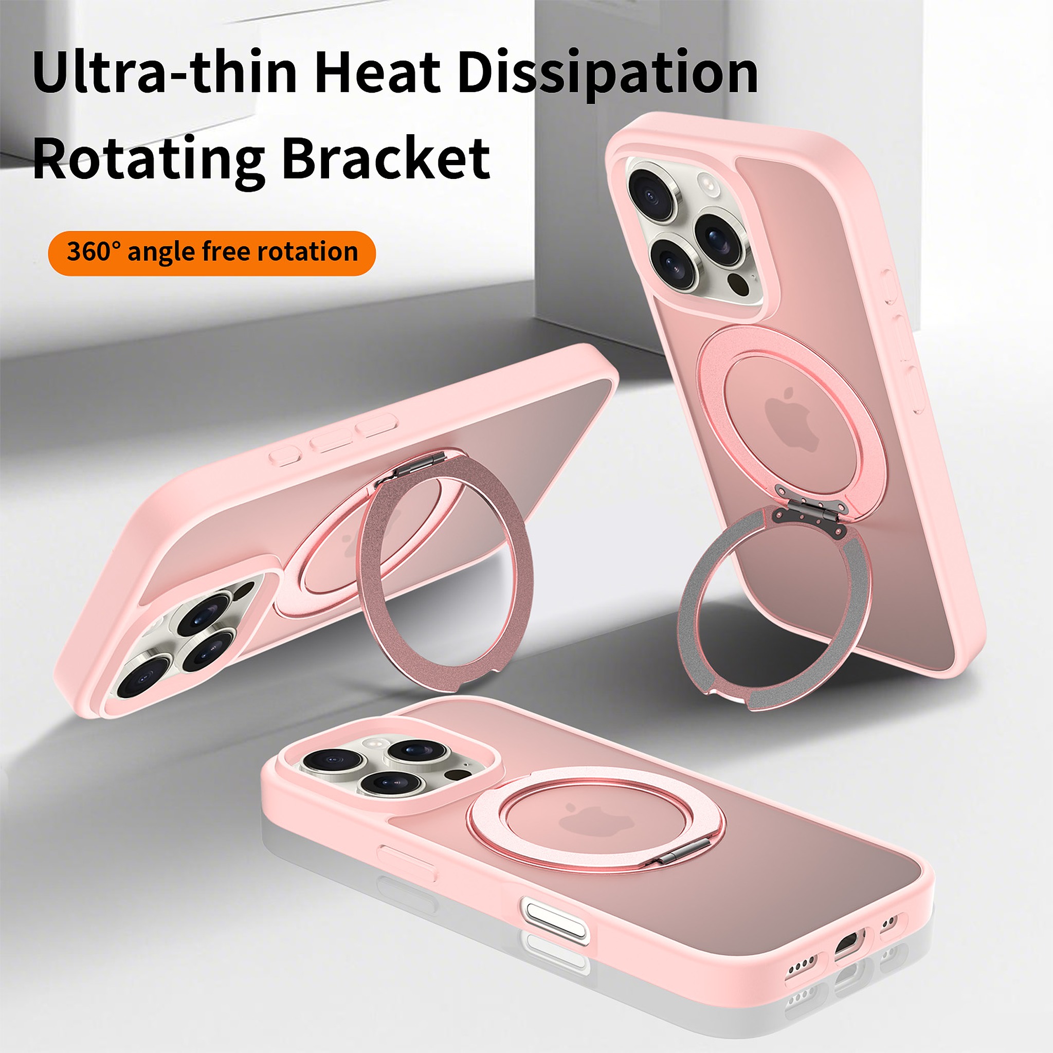 SendaFit Matte Skin-Feel 360° Stand Case for iPhone 16 Pro detail 3