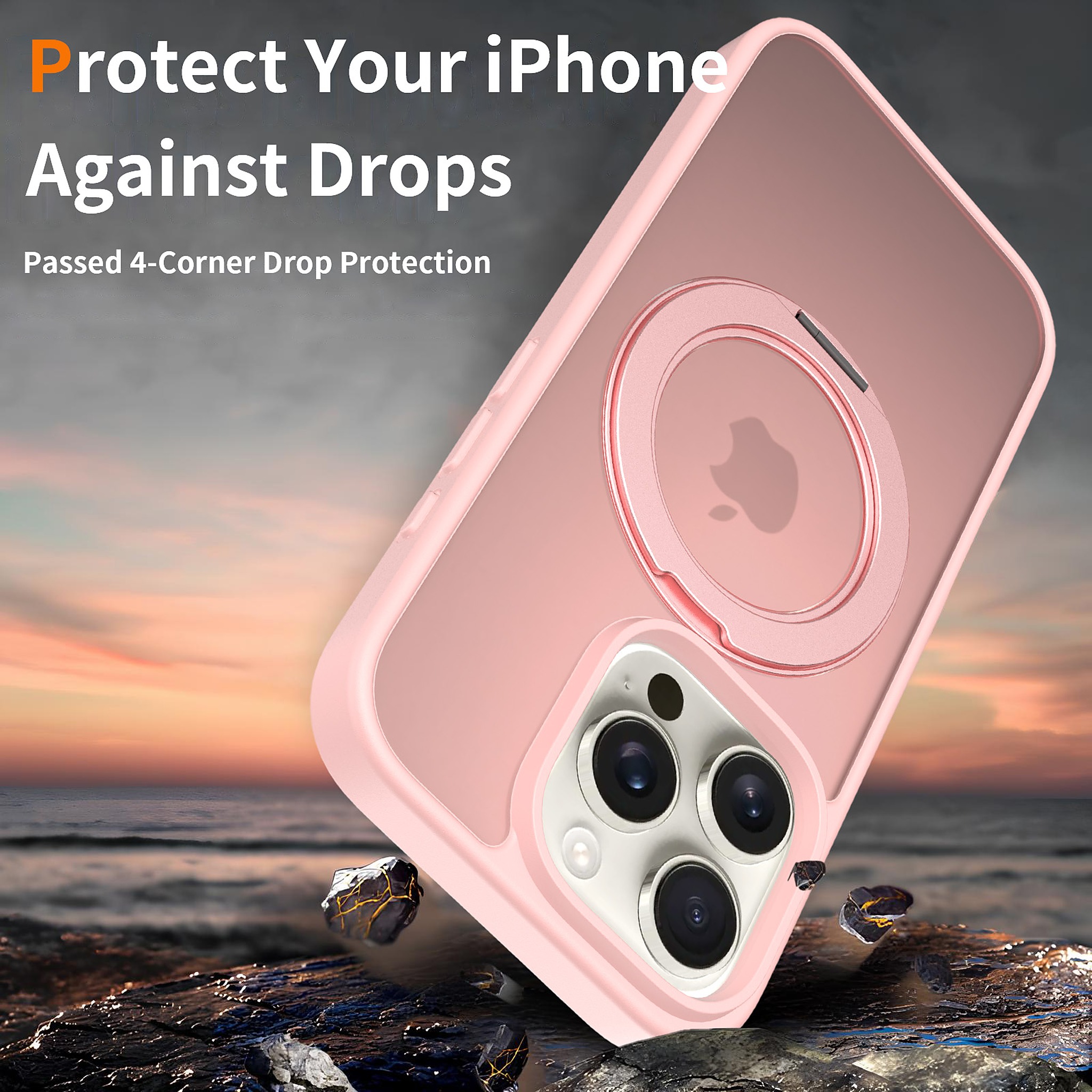 SendaFit Matte Skin-Feel 360° Stand Case for iPhone 16 Pro detail 30