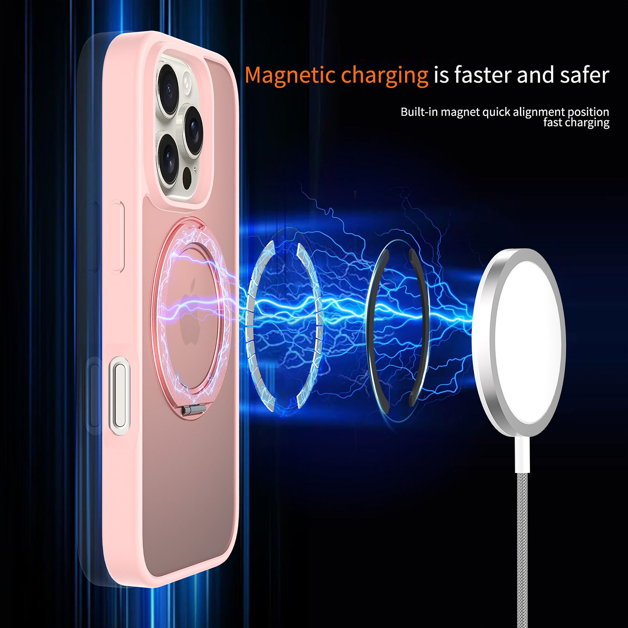SendaFit Matte Skin-Feel 360° Stand Case for iPhone 16 Pro detail 4