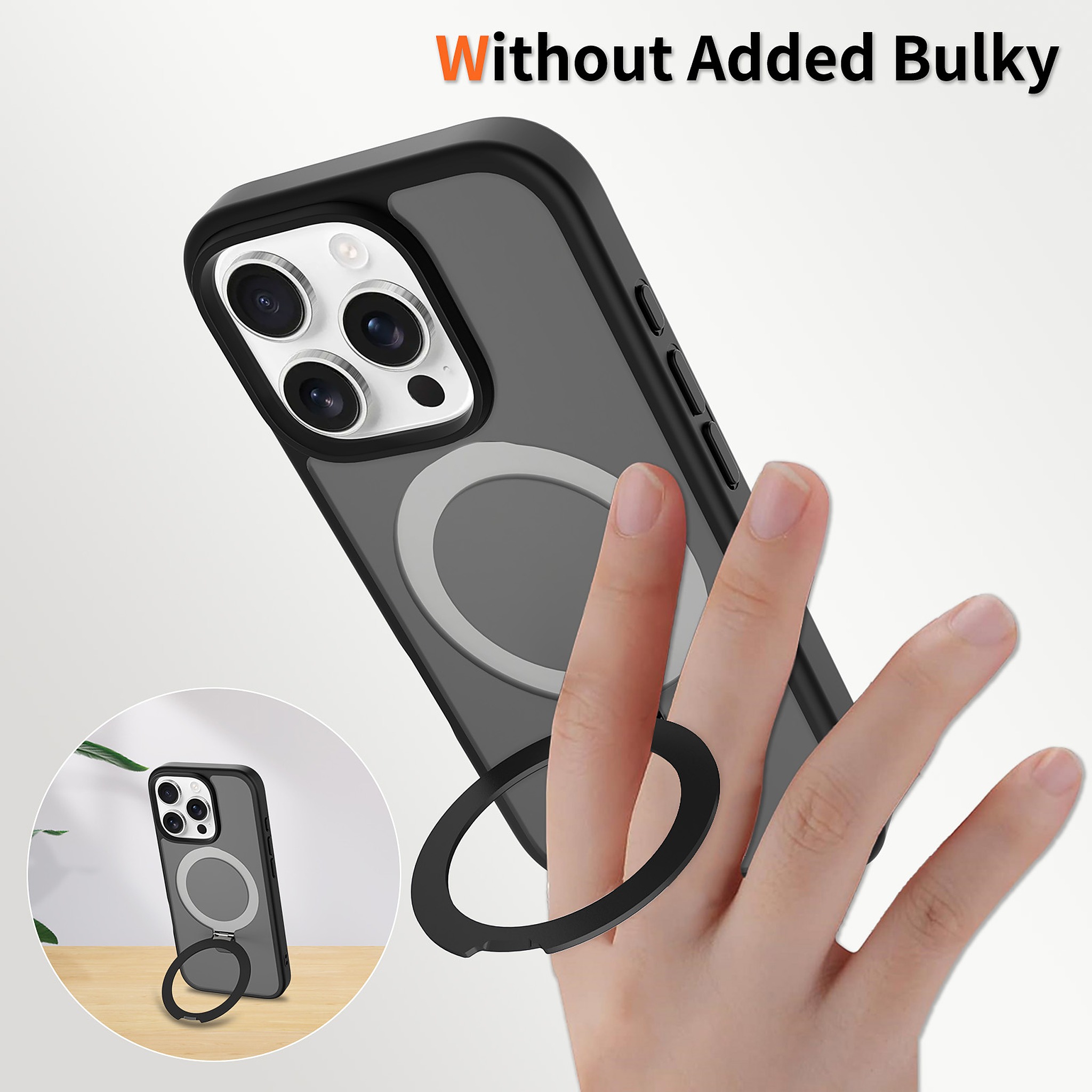 SendaFit Matte Skin-Feel Racket-Stand Case for iPhone 16 Pro detail 17