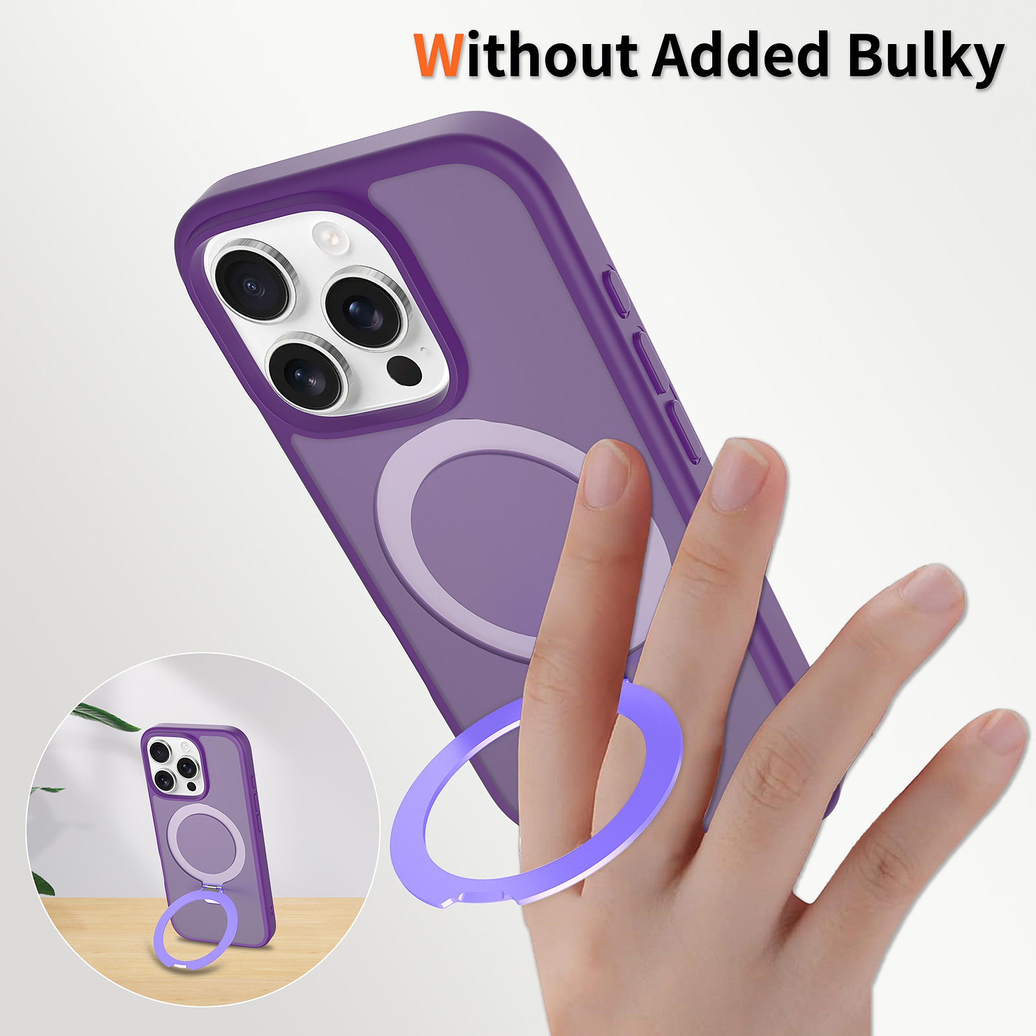 SendaFit Matte Skin-Feel Racket-Stand Case for iPhone 16 Pro detail 21