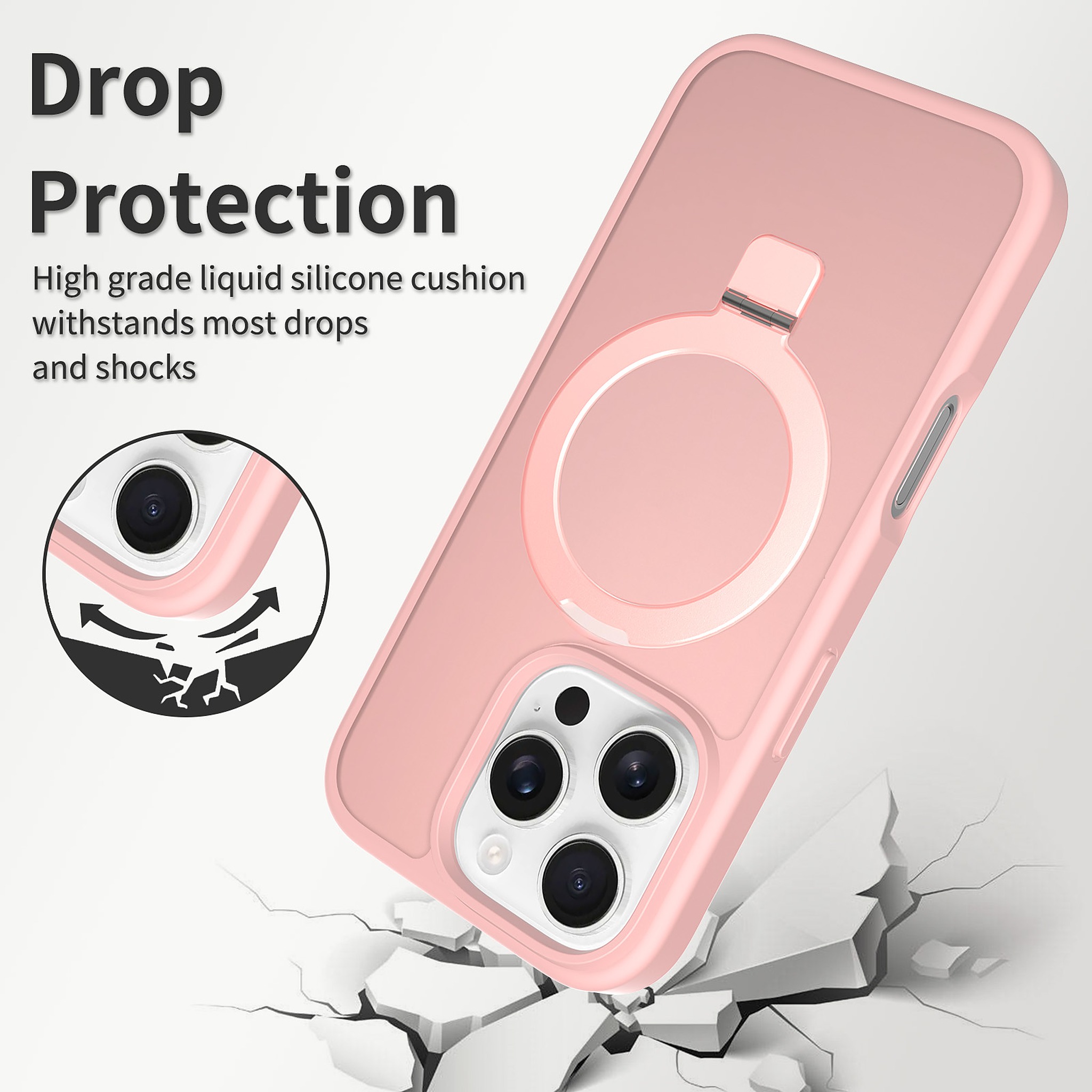 SendaFit Matte Skin-Feel Racket-Stand Case for iPhone 16 Pro detail 24