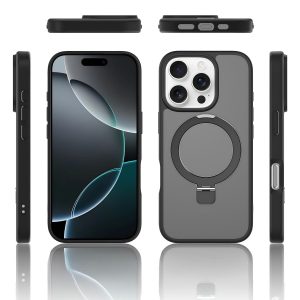 SendaFit Matte Skin-Feel Racket-Stand Case for iPhone 16 Pro