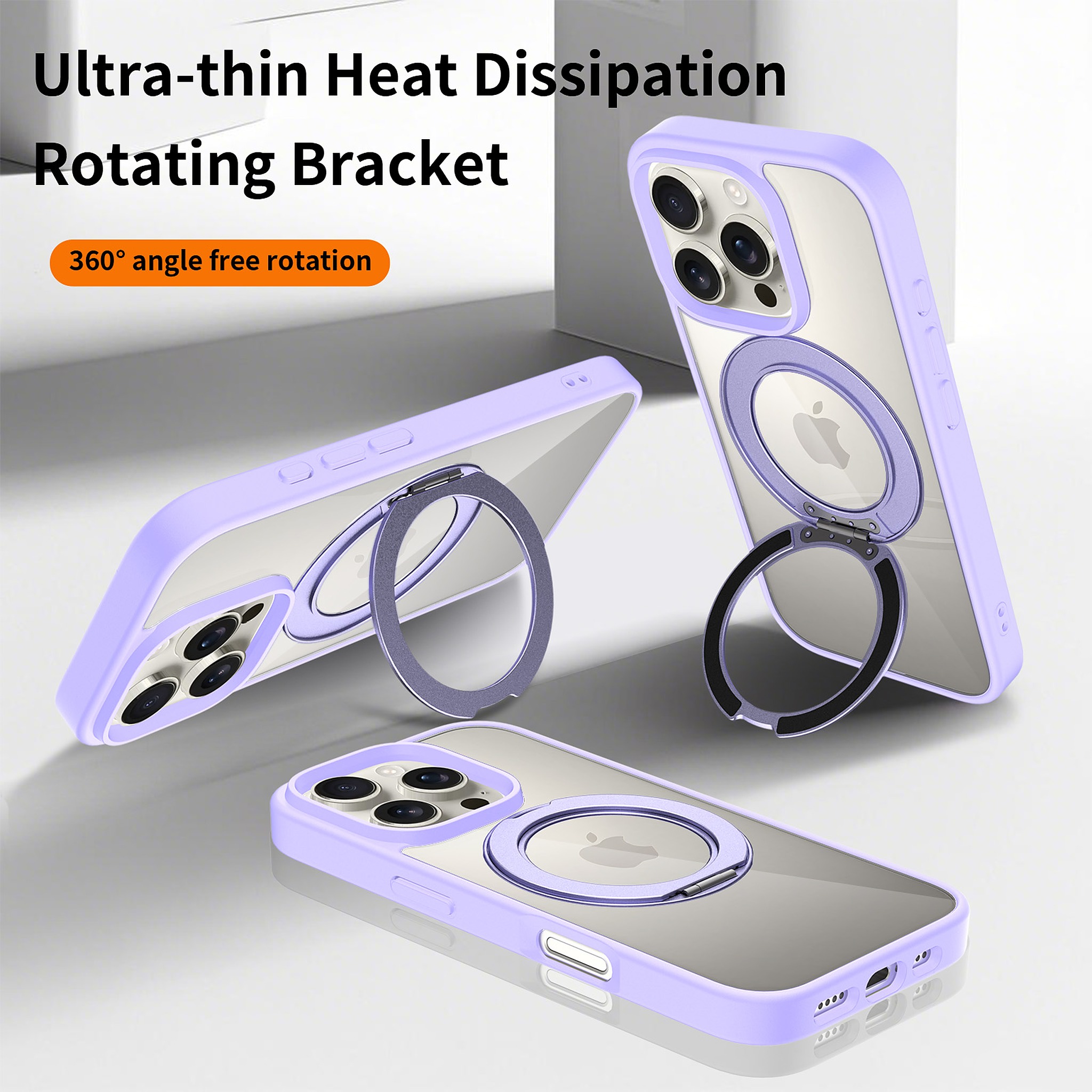 SendaFit Clear 360° Stand Case for iPhone 16 Pro detail 19