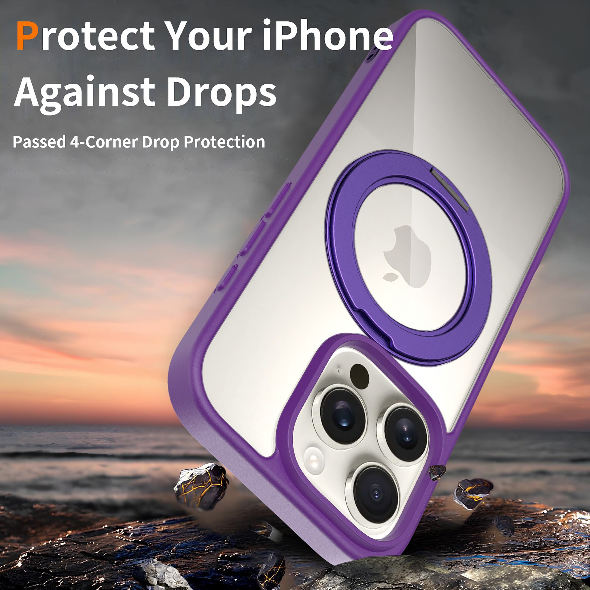 SendaFit Clear 360° Stand Case for iPhone 16 Pro detail 21