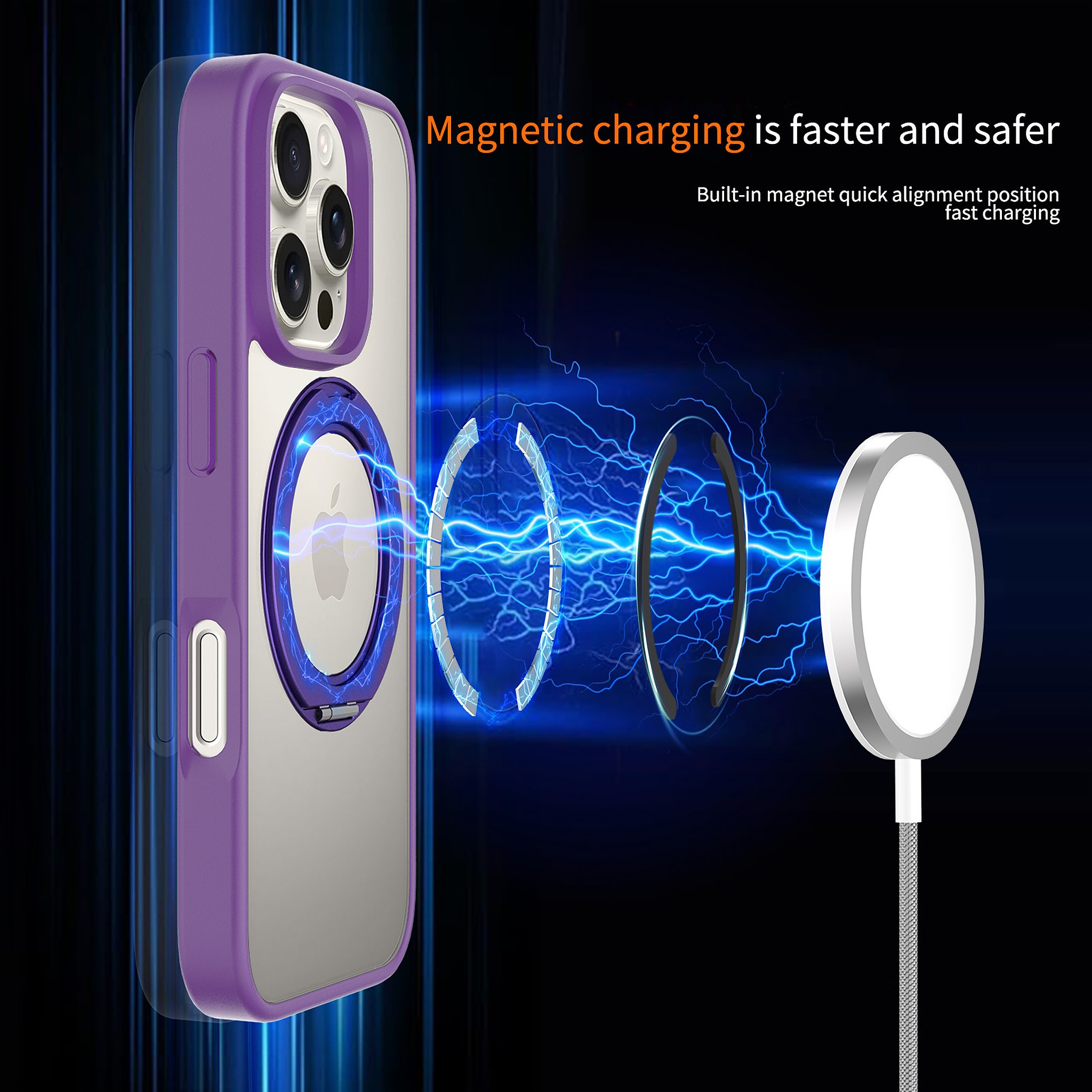 SendaFit Clear 360° Stand Case for iPhone 16 Pro detail 25
