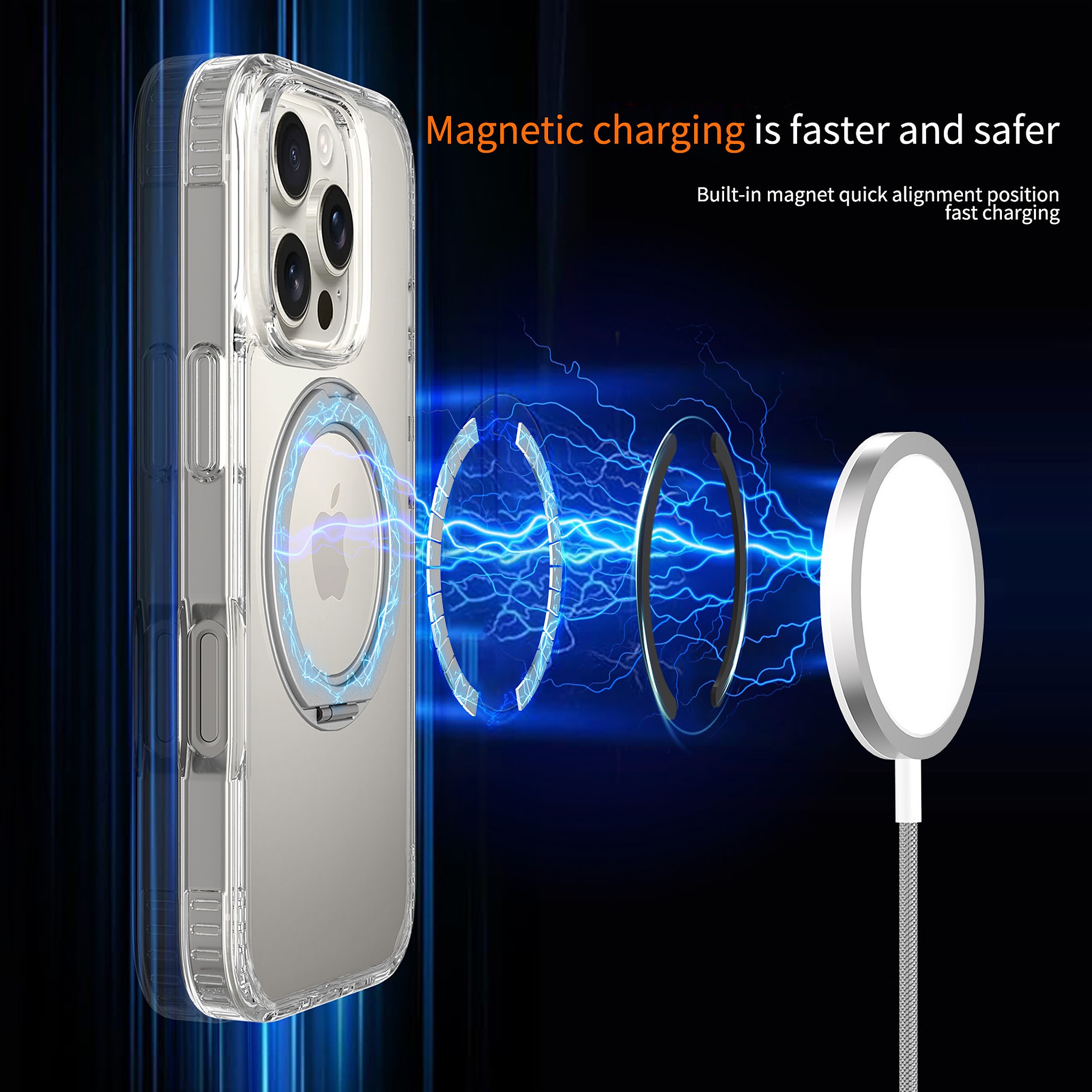SendaFit Clear 360° Stand Case for iPhone 16 Pro detail 34