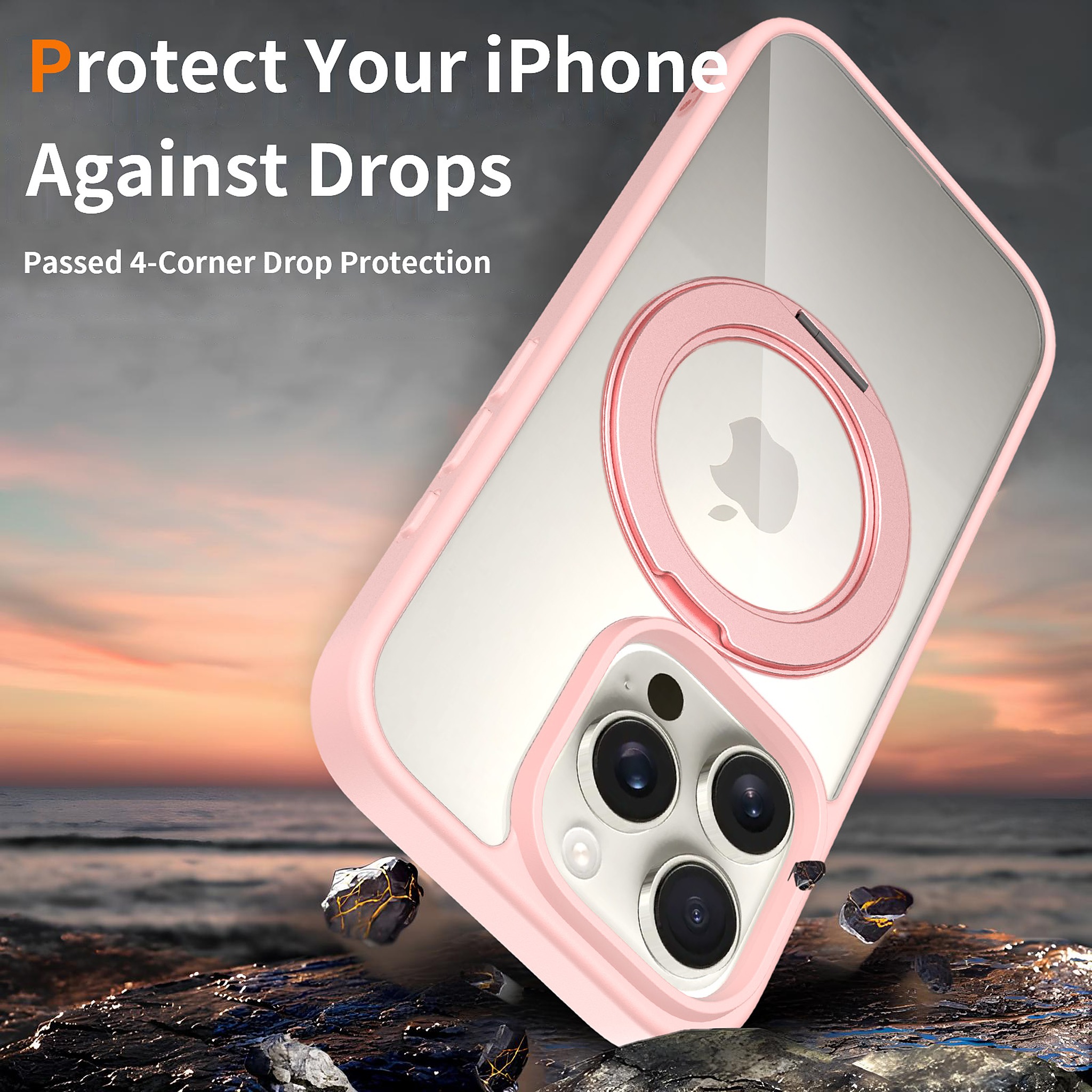 SendaFit Clear 360° Stand Case for iPhone 16 Pro detail 5