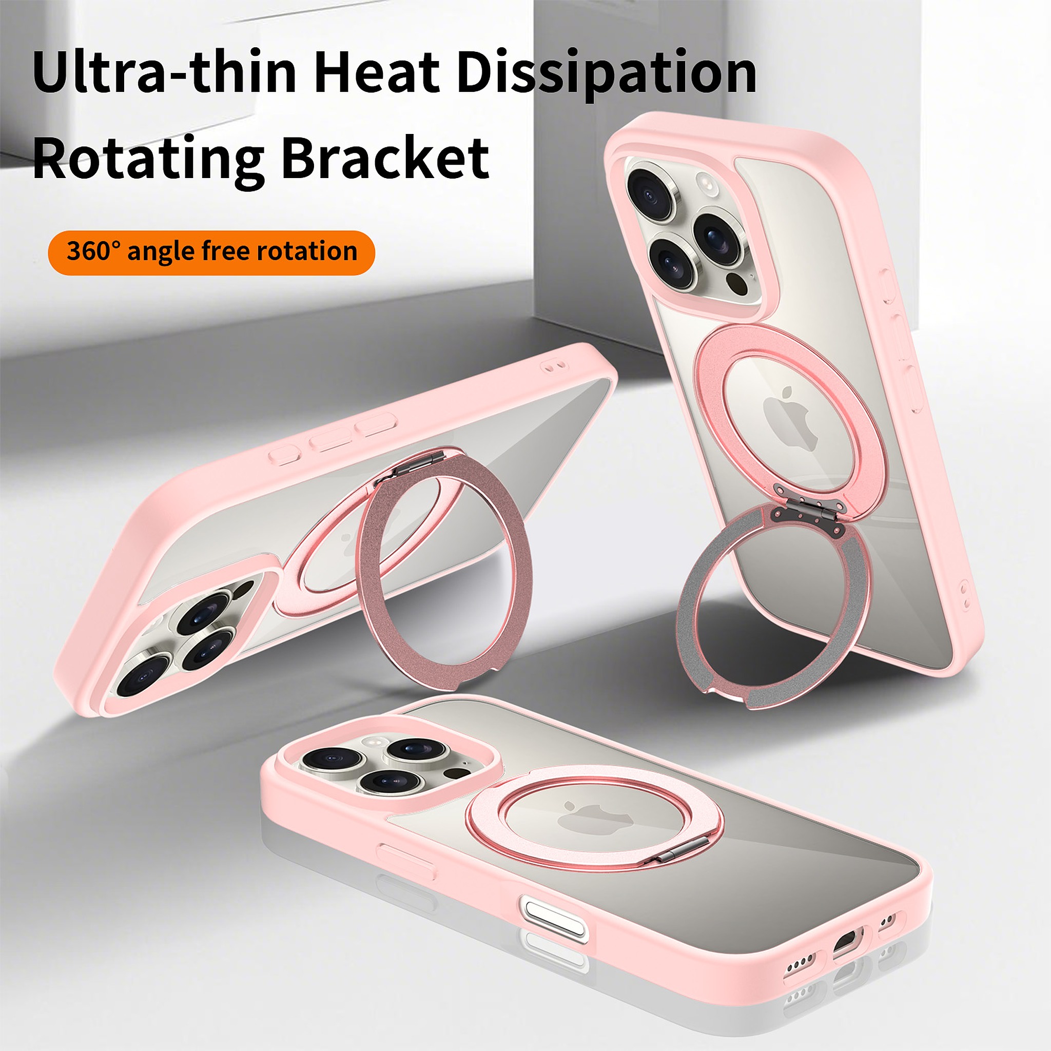 SendaFit Clear 360° Stand Case for iPhone 16 Pro detail 8