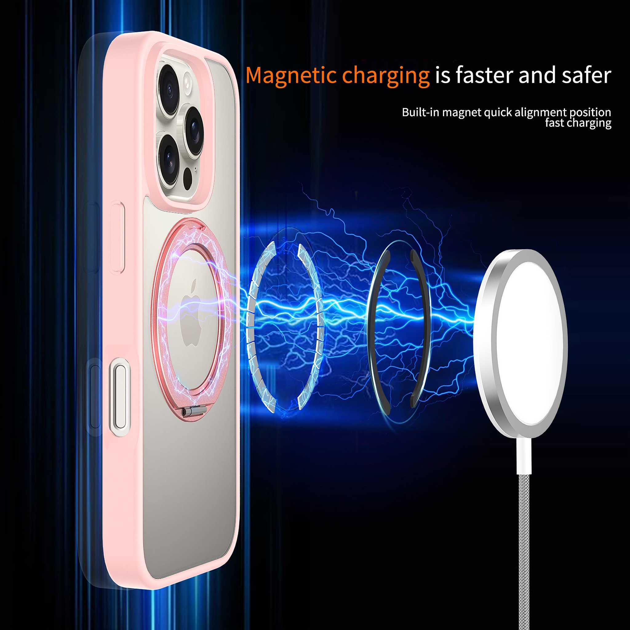 SendaFit Clear 360° Stand Case for iPhone 16 Pro detail 9