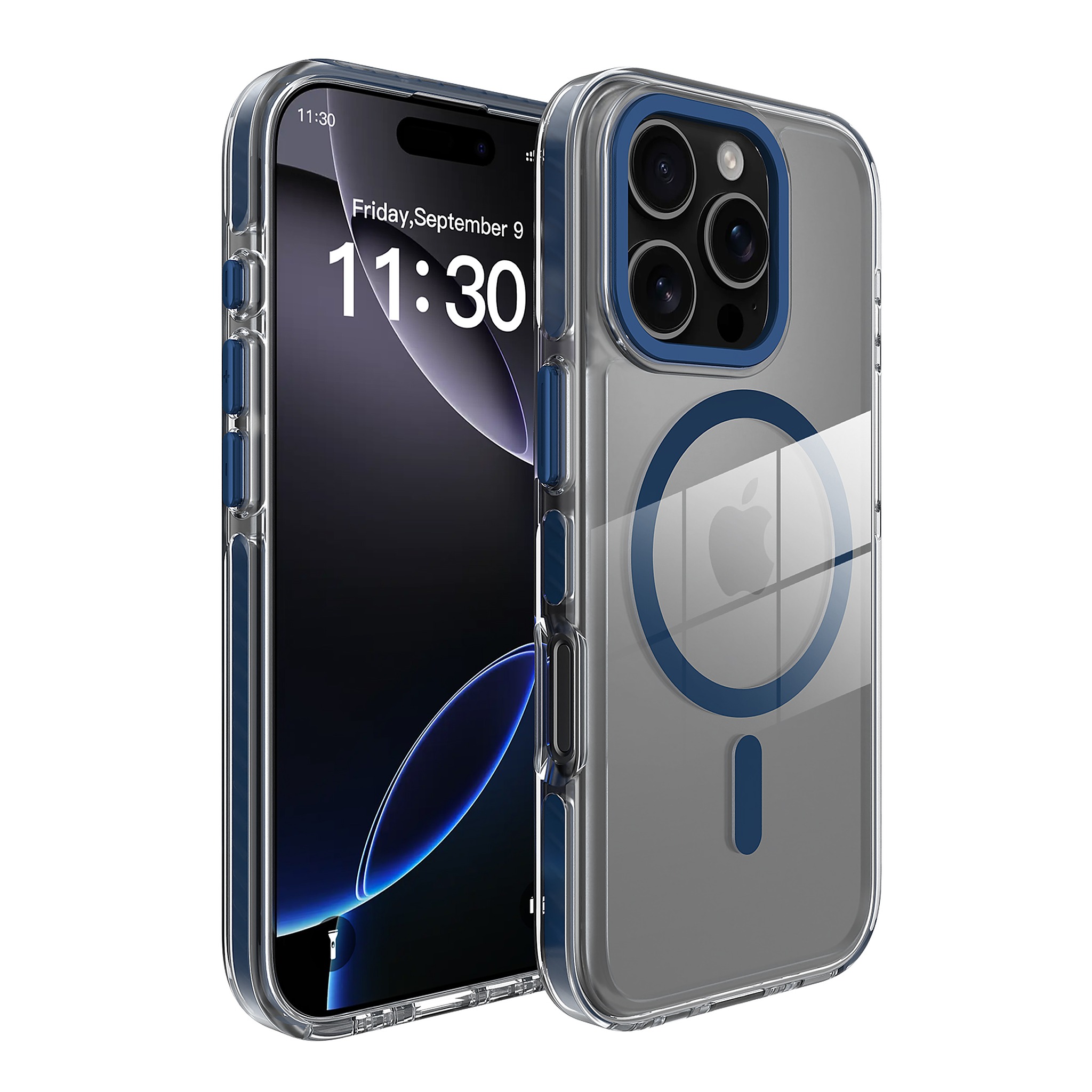 SendaFit Iridescent Two-Tone MagSafe Case for iPhone 16 Pro - Royal Blue