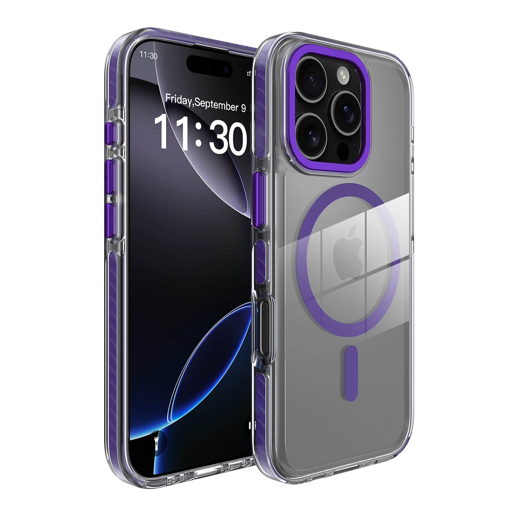 SendaFit Iridescent Two-Tone MagSafe Case for iPhone 16 Pro - Purple