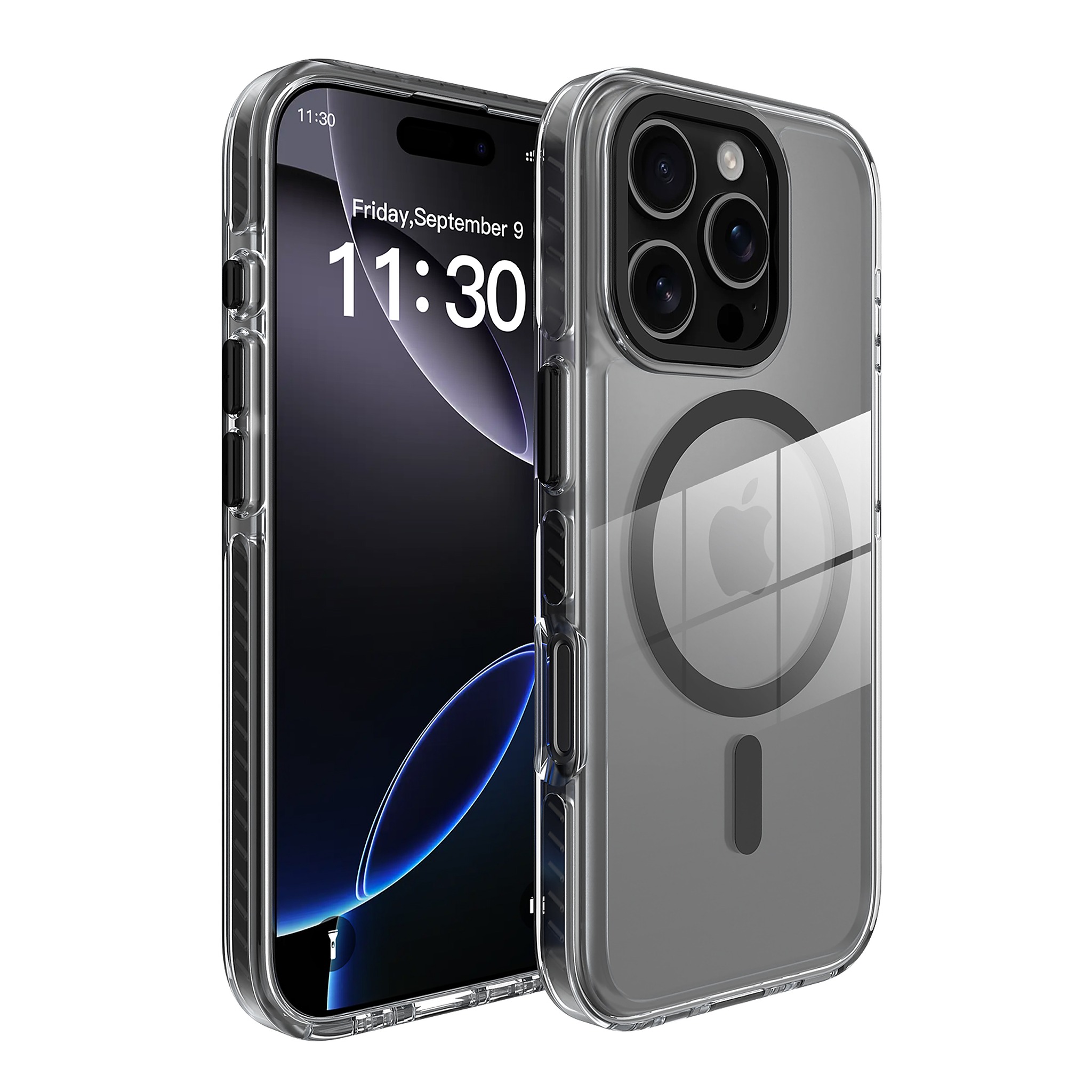 SendaFit Iridescent Two-Tone MagSafe Case for iPhone 16 Pro - Black