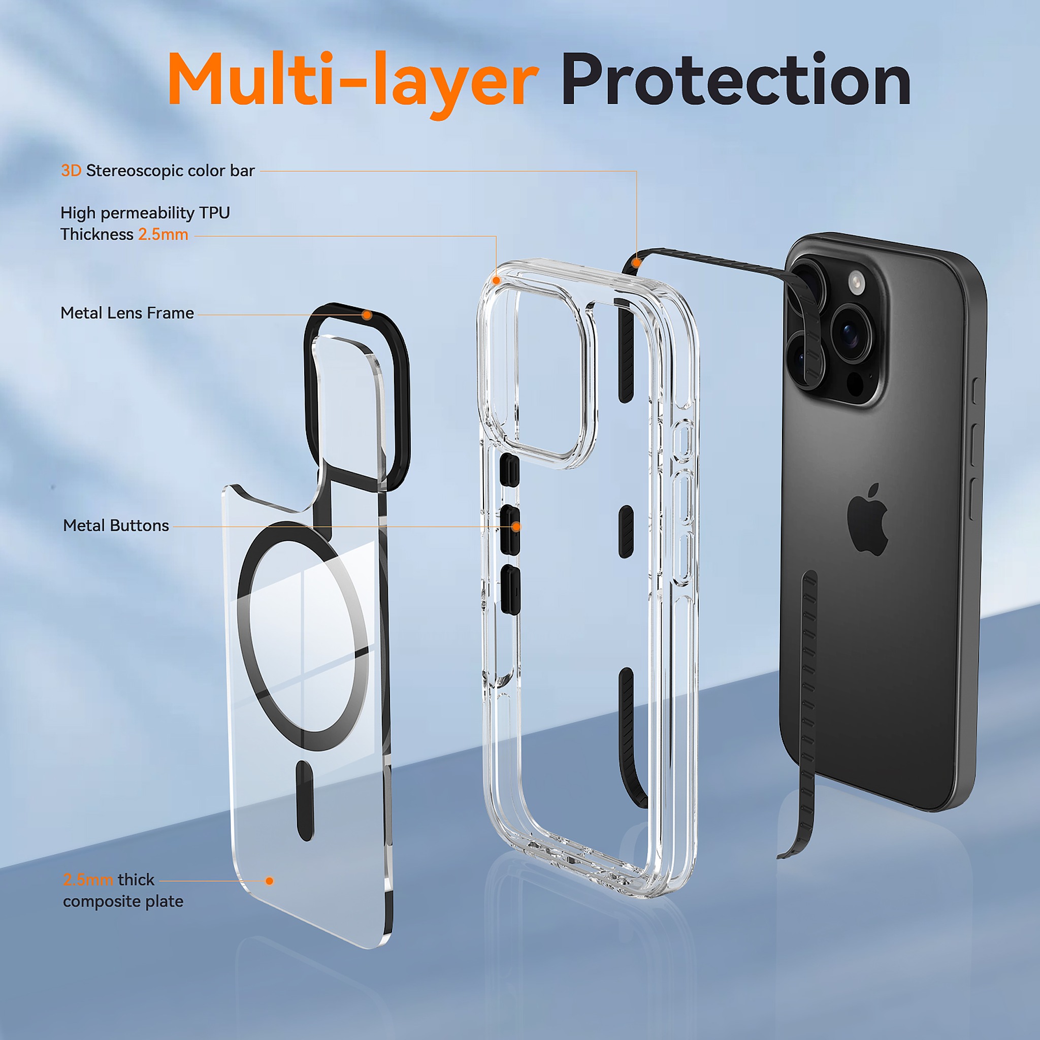 SendaFit Iridescent Two-Tone MagSafe Case for iPhone 16 Pro detail 12