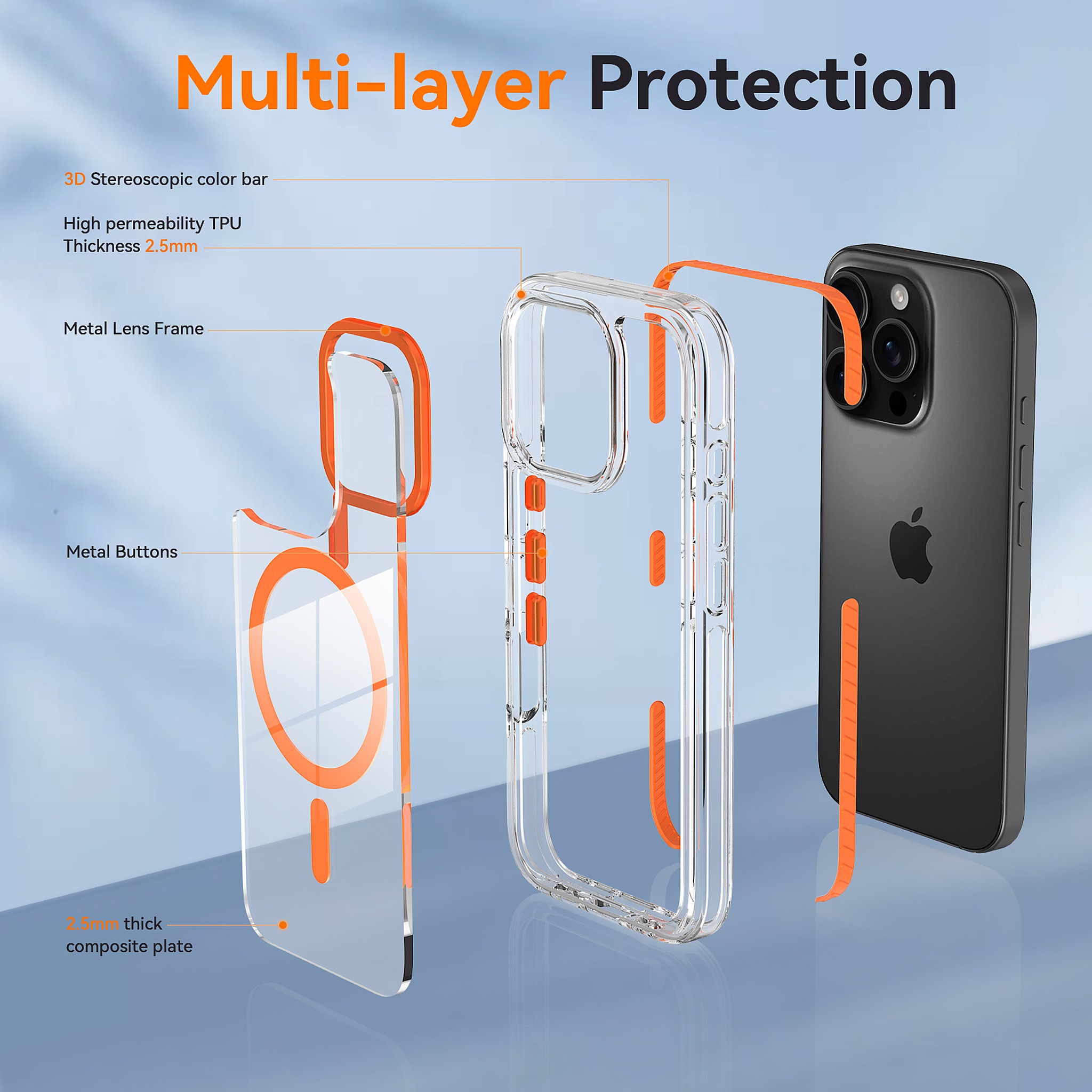 SendaFit Iridescent Two-Tone MagSafe Case for iPhone 16 Pro detail 9