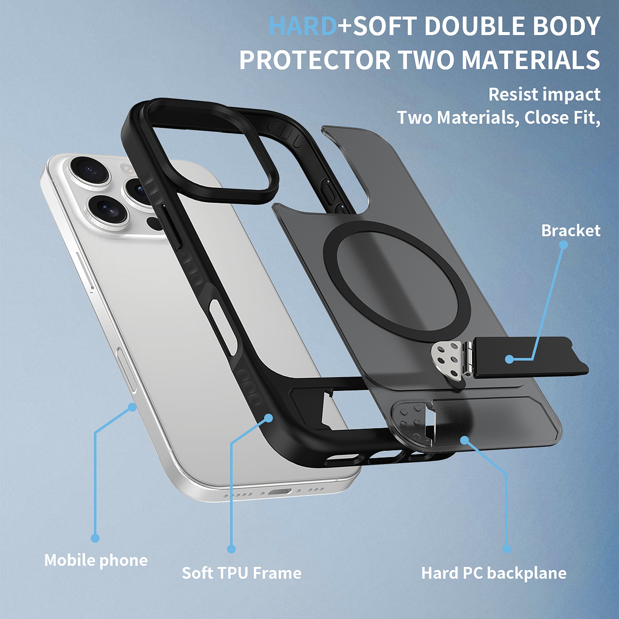 SendaFit Matte 45° Kickstand MagSafe Case for iPhone 16 Pro detail 13