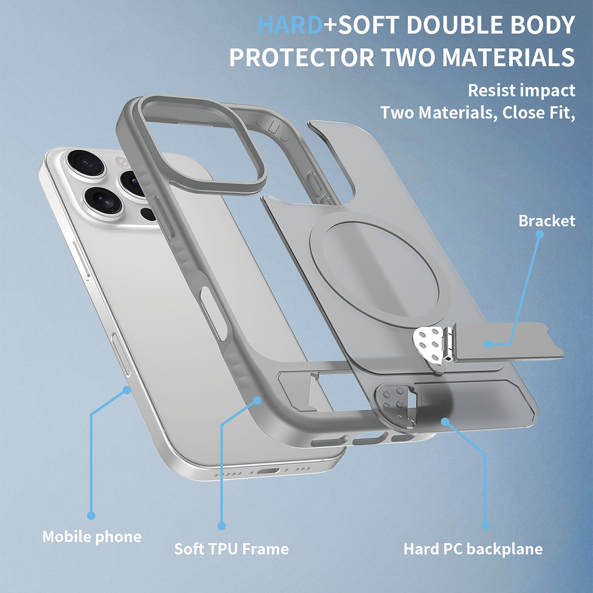 SendaFit Matte 45° Kickstand MagSafe Case for iPhone 16 Pro detail 14