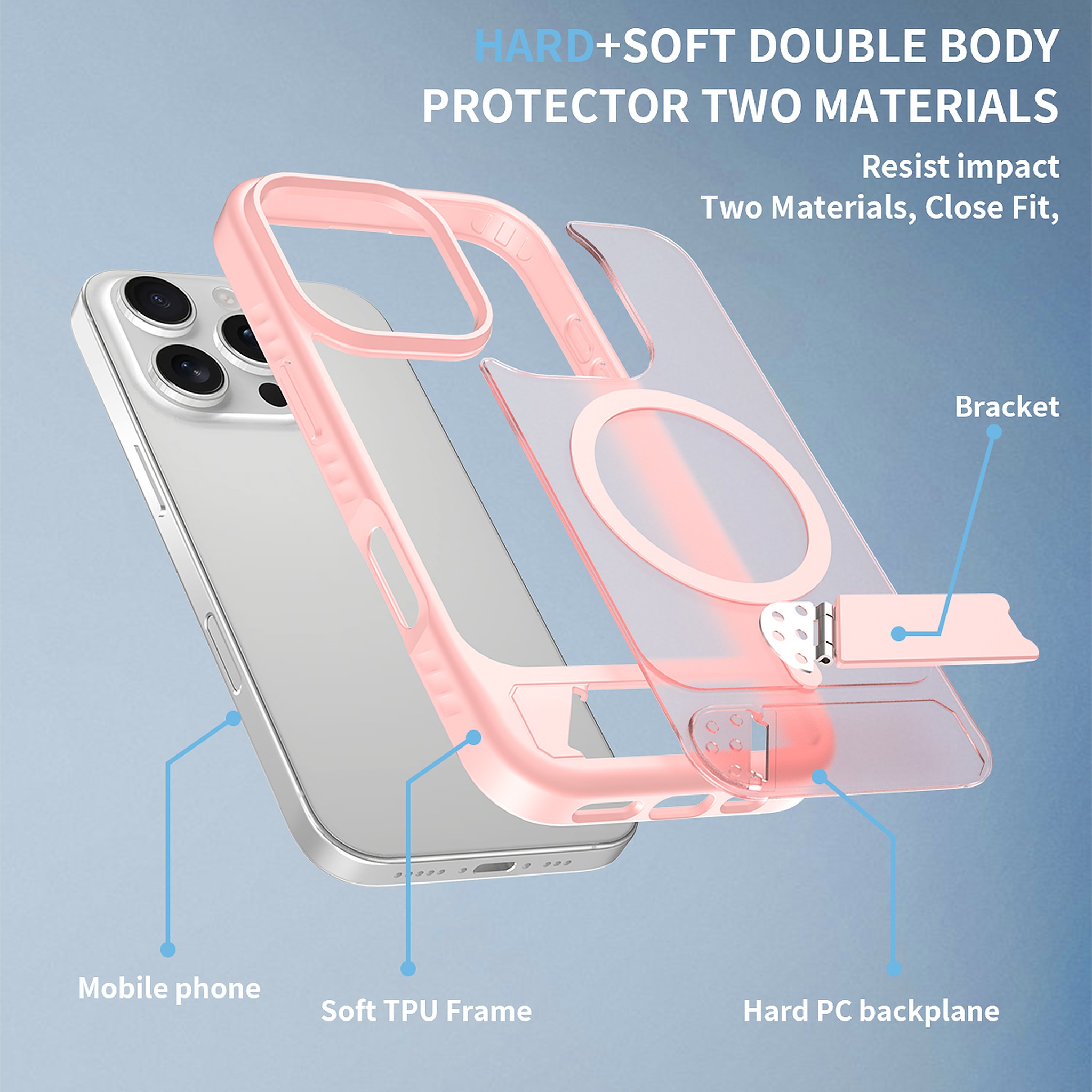 SendaFit Matte 45° Kickstand MagSafe Case for iPhone 16 Pro detail 15