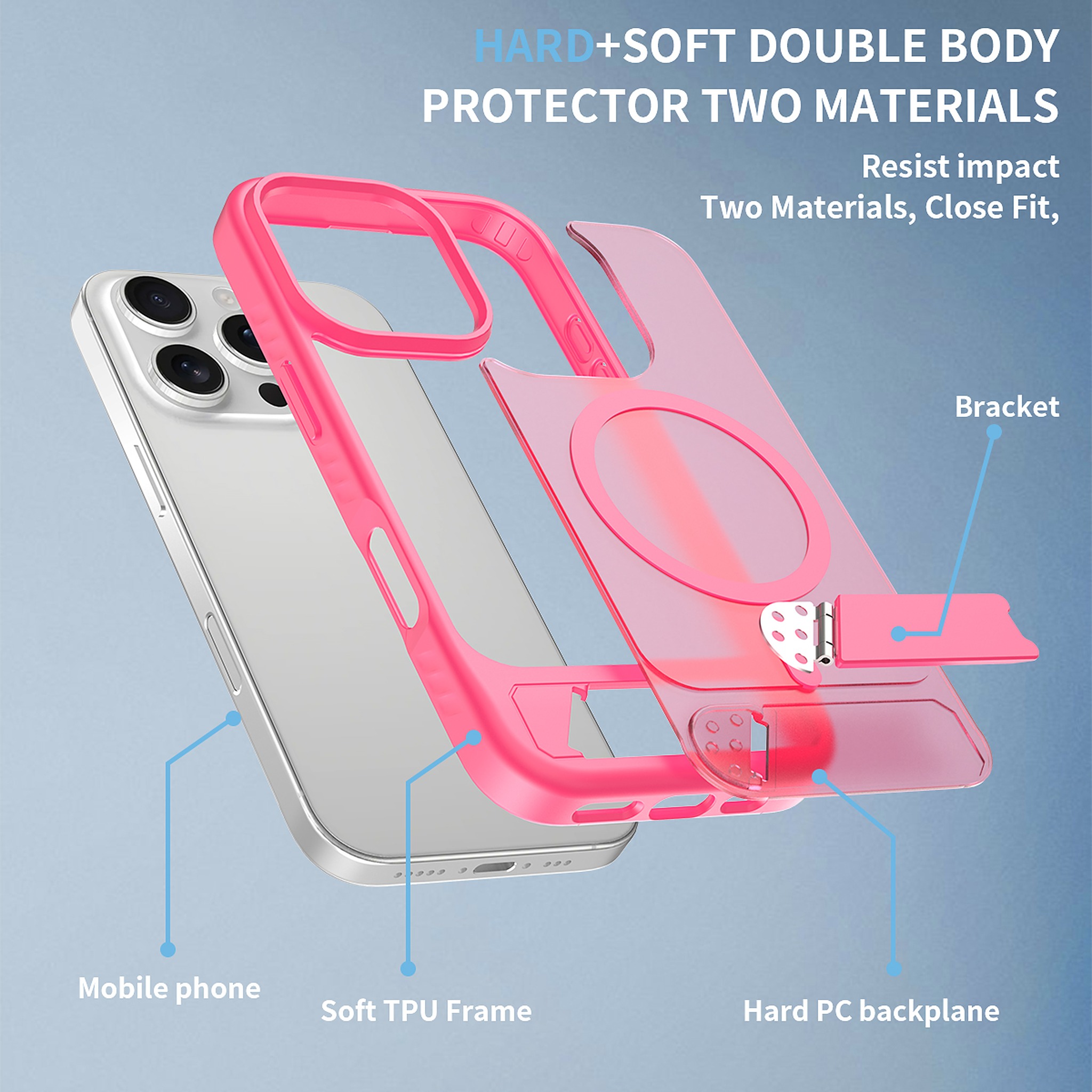 SendaFit Matte 45° Kickstand MagSafe Case for iPhone 16 Pro detail 16