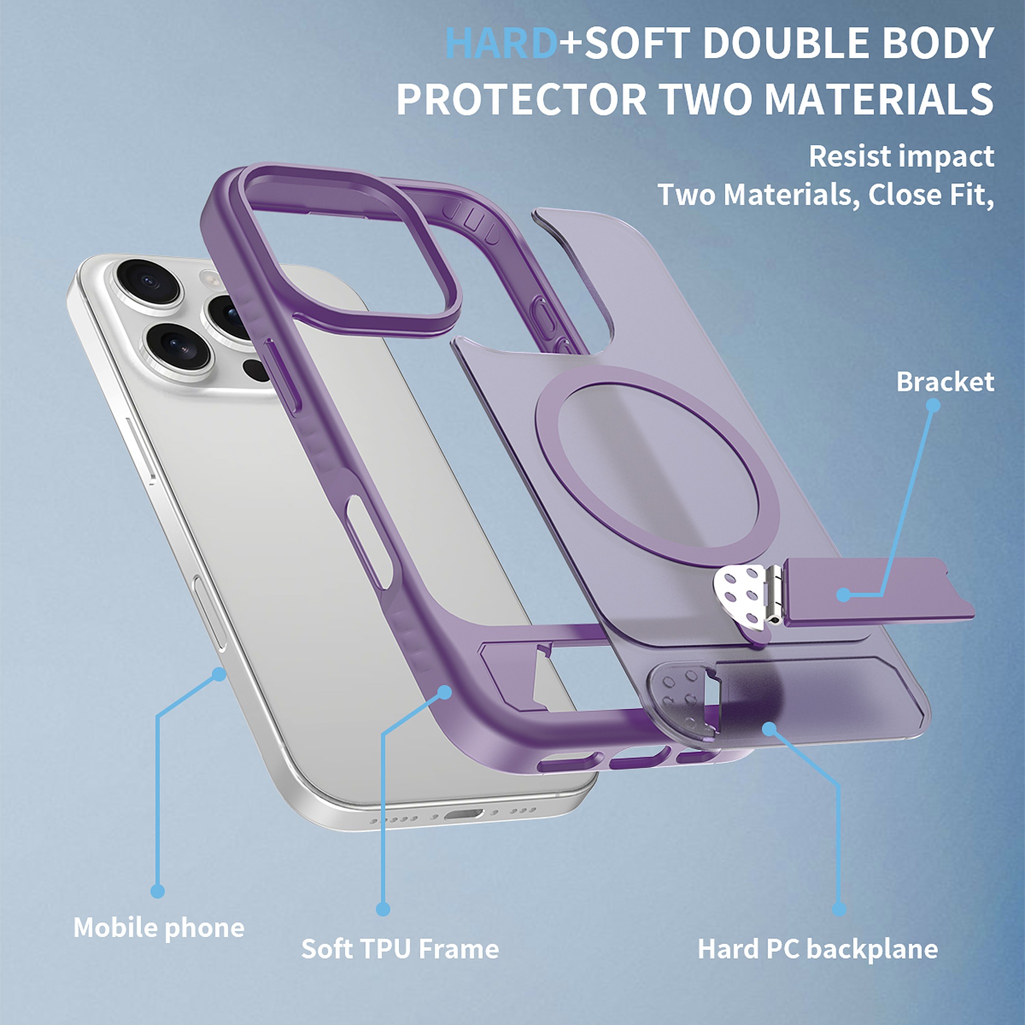 SendaFit Matte 45° Kickstand MagSafe Case for iPhone 16 Pro detail 17