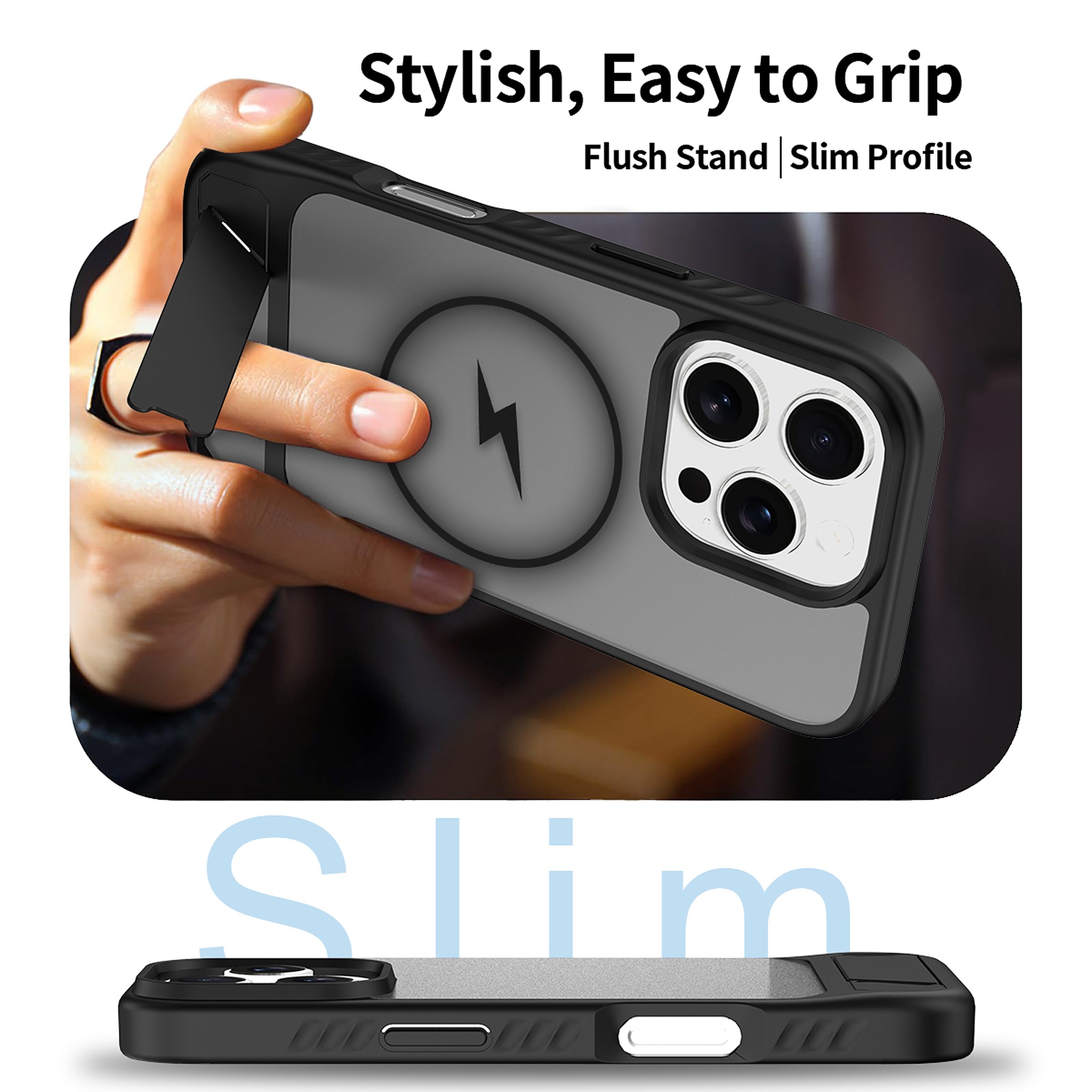 SendaFit Matte 45° Kickstand MagSafe Case for iPhone 16 Pro detail 19