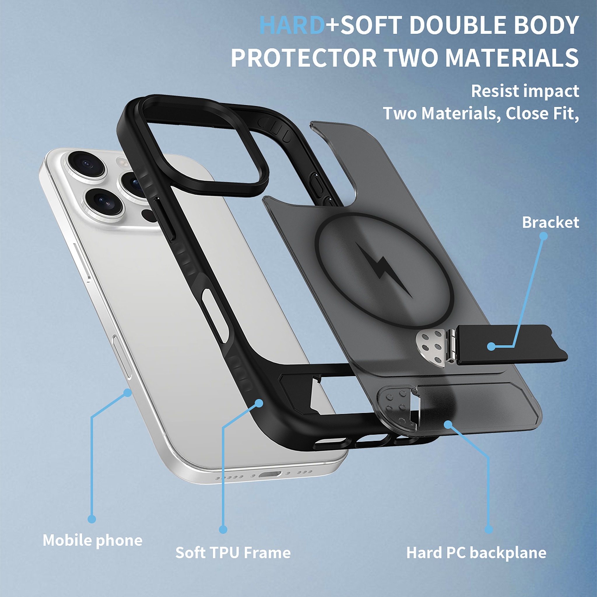 SendaFit Matte 45° Kickstand MagSafe Case for iPhone 16 Pro detail 21