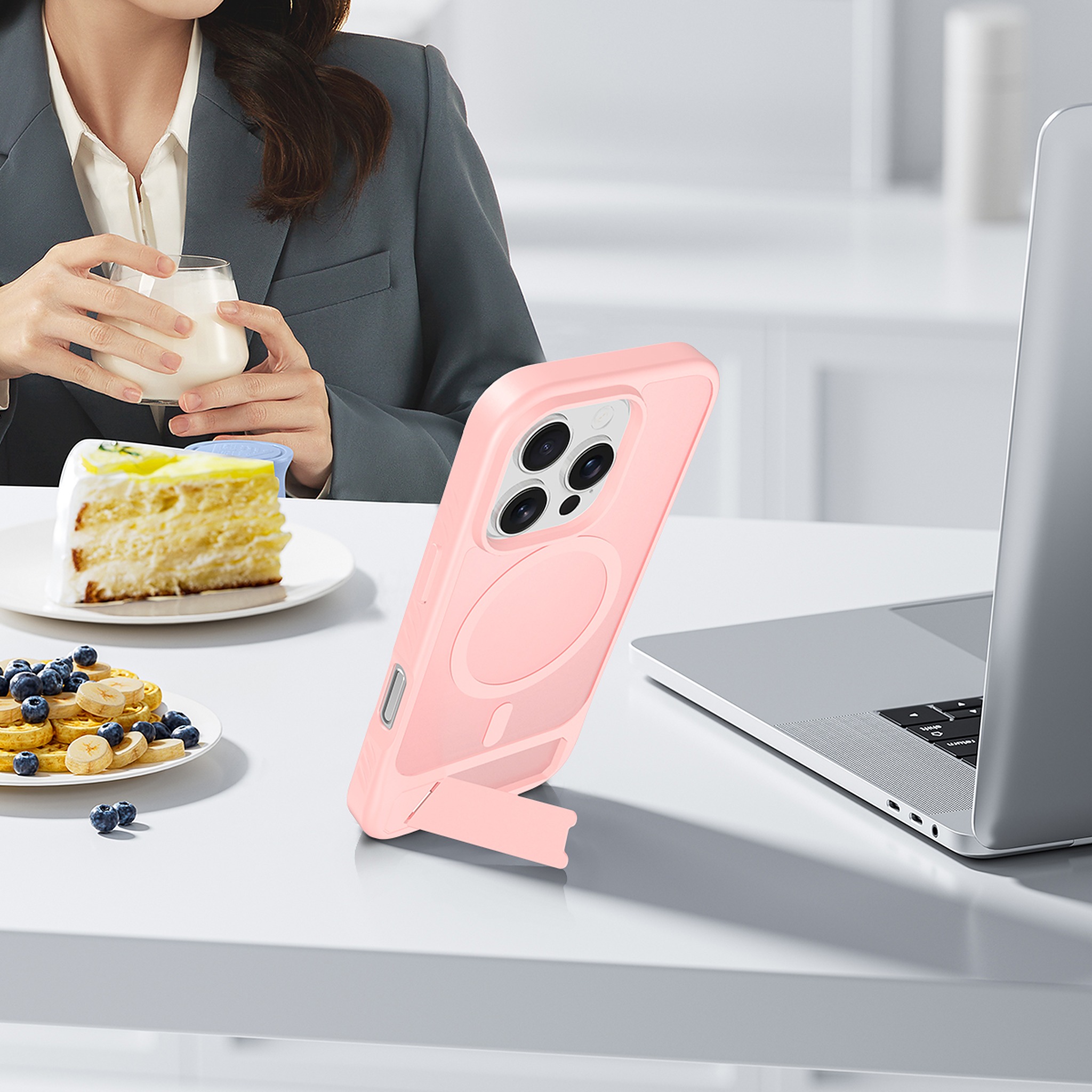 SendaFit Matte 45° Kickstand MagSafe Case for iPhone 16 Pro detail 25