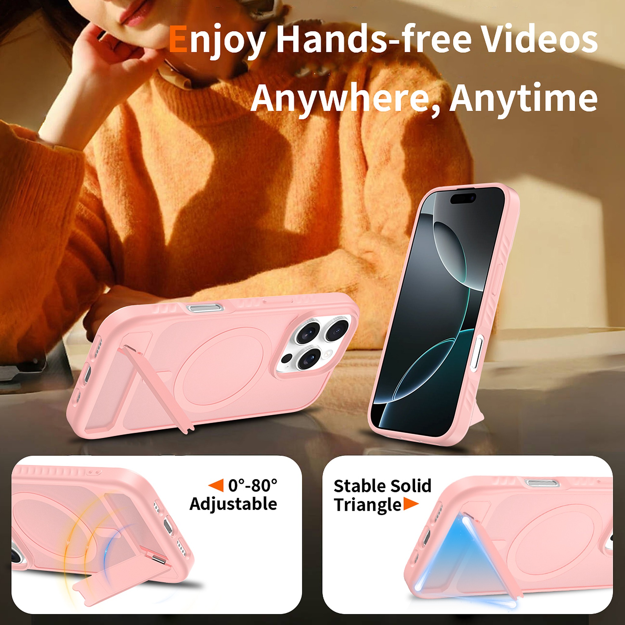 SendaFit Matte 45° Kickstand MagSafe Case for iPhone 16 Pro detail 3