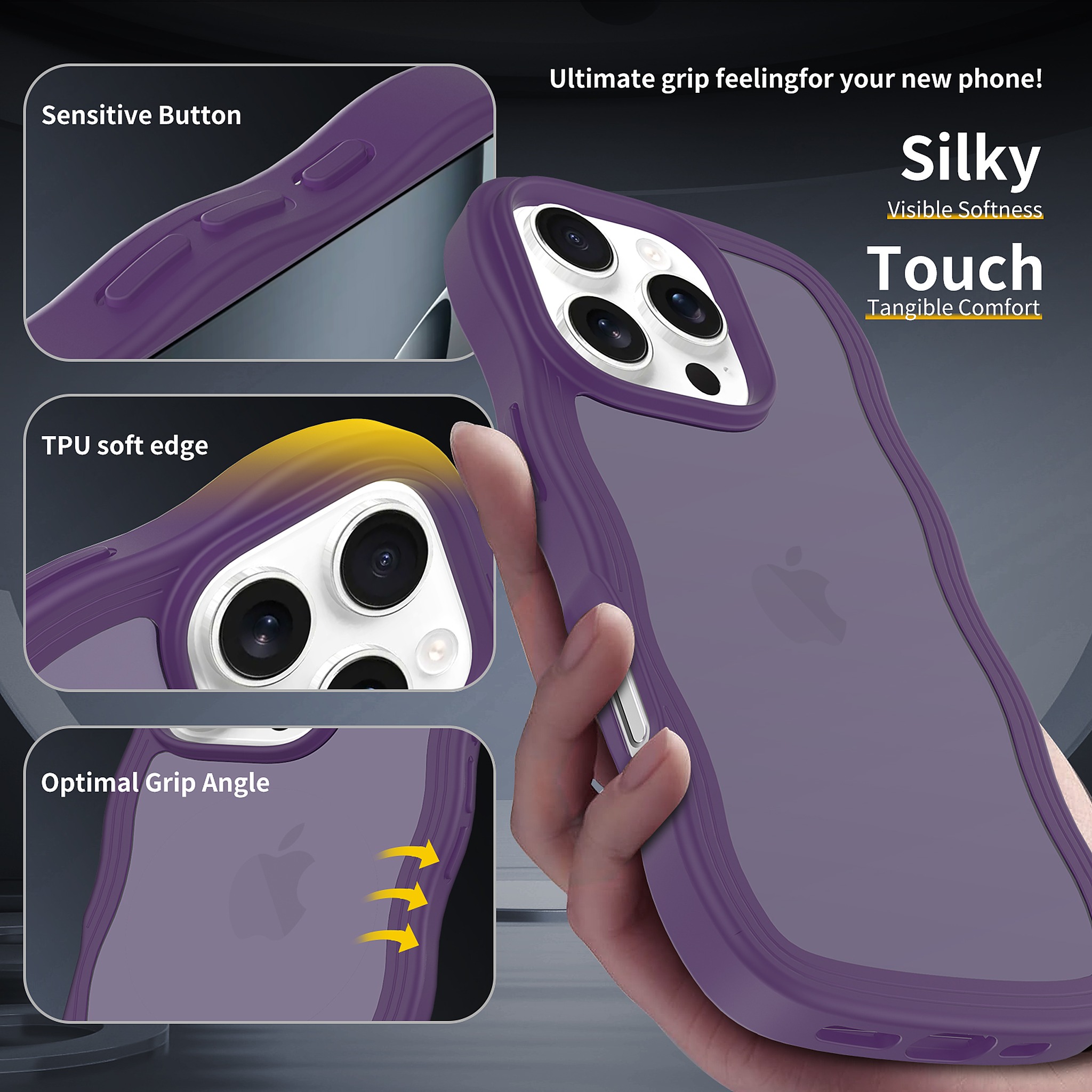 SendaFit Wavy Matte Two-in-One Case for iPhone 16 Pro detail 10