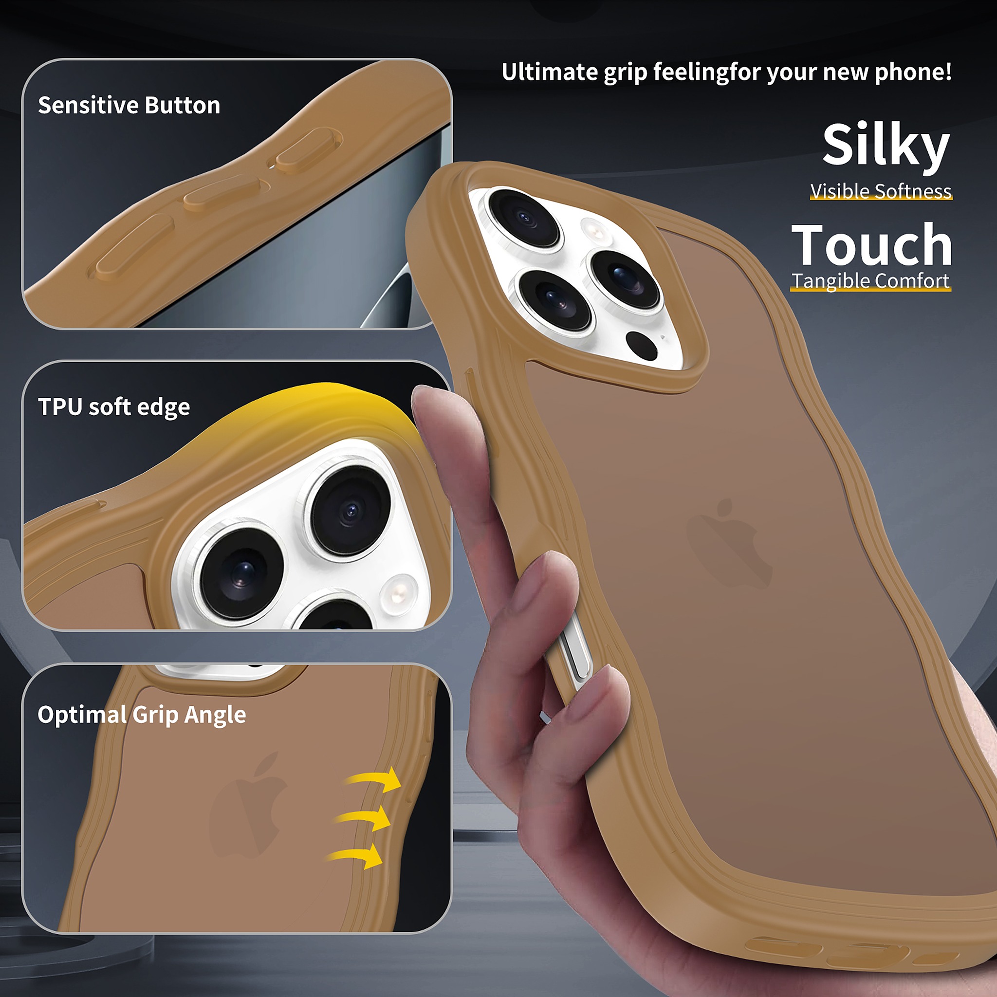 SendaFit Wavy Matte Two-in-One Case for iPhone 16 Pro detail 5