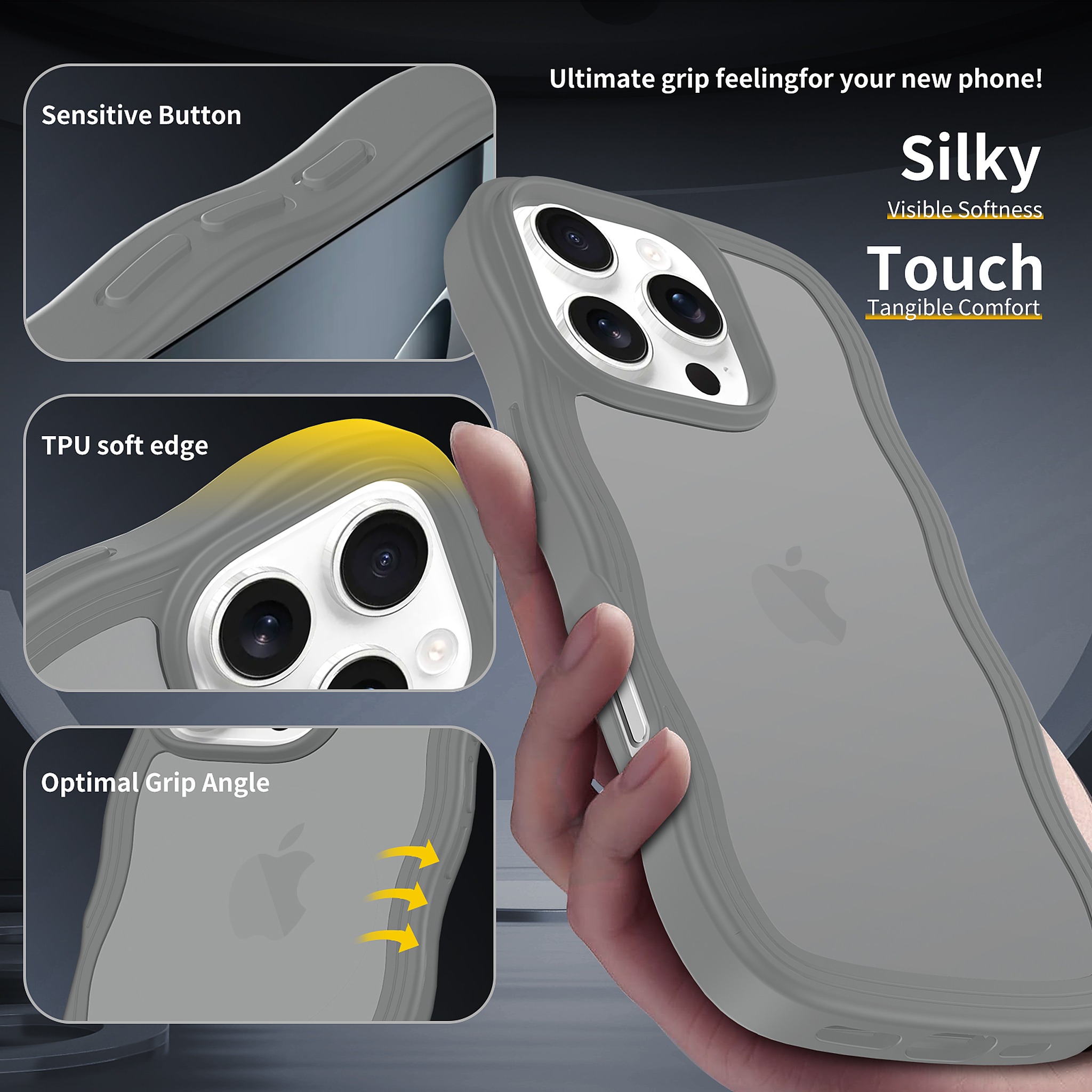 SendaFit Wavy Matte Two-in-One Case for iPhone 16 Pro detail 6