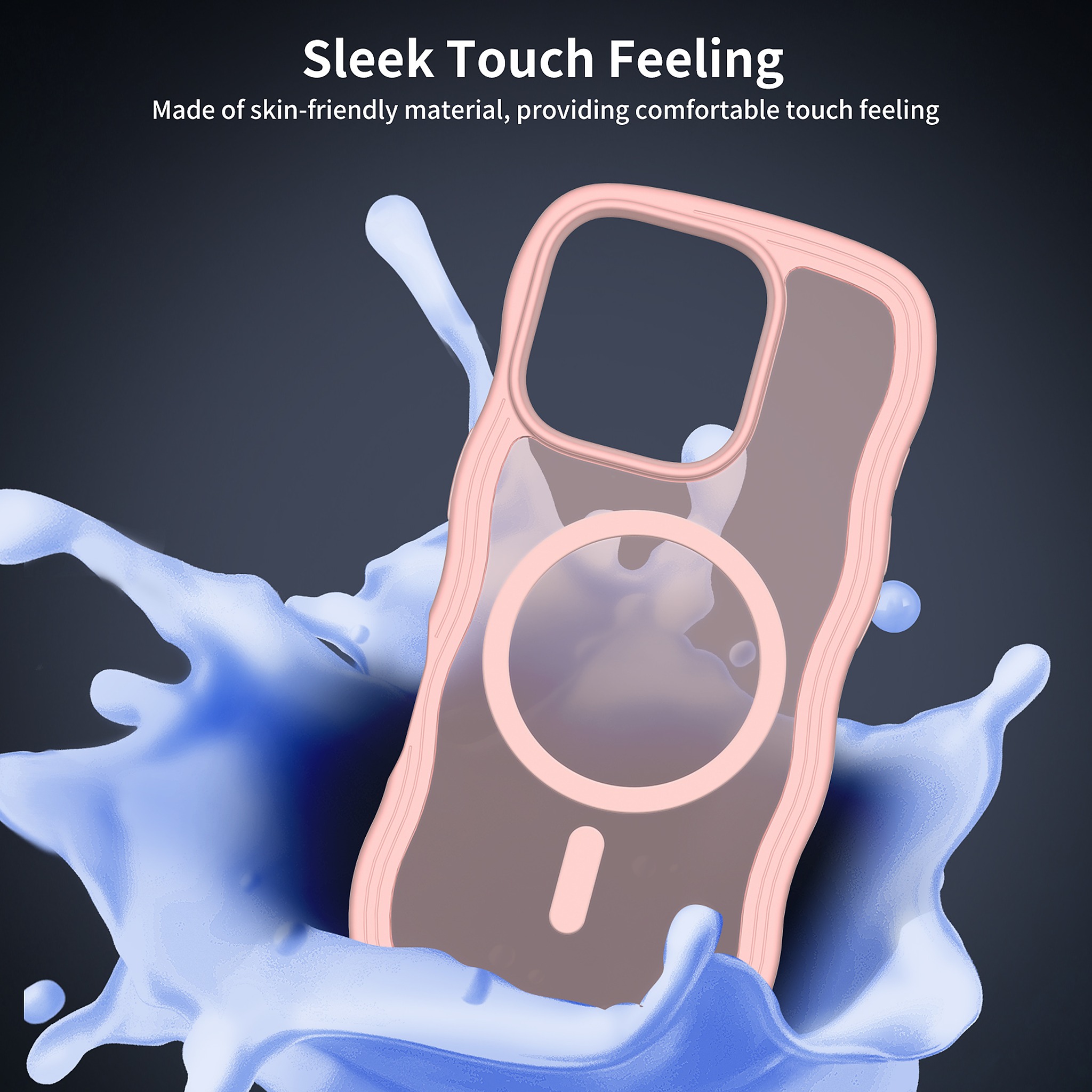 SendaFit Wavy Matte Two-in-One MagSafe Case for iPhone 16 Pro (Orange Accent) detail 12