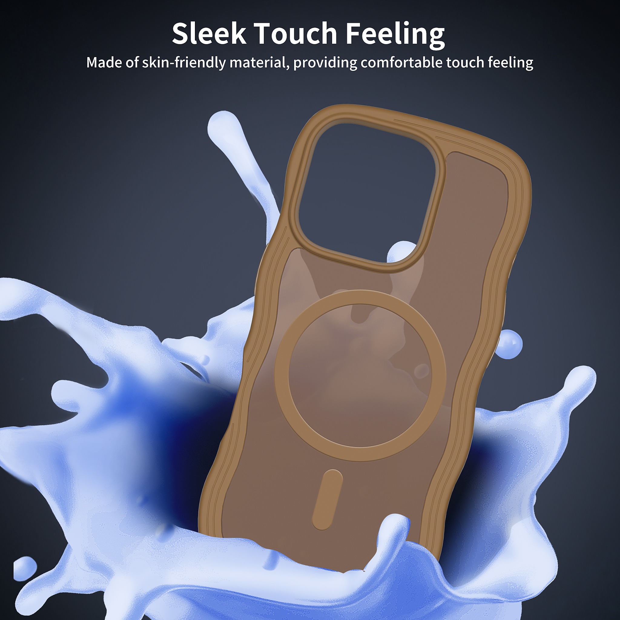 SendaFit Wavy Matte Two-in-One MagSafe Case for iPhone 16 Pro (Orange Accent) detail 34