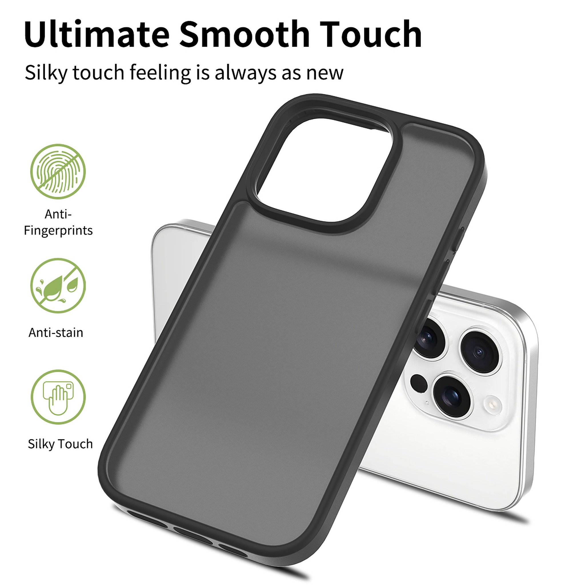 SendaFit Matte Skin-Feel Camera-Button Two-in-One Case for iPhone 16 Pro detail 1