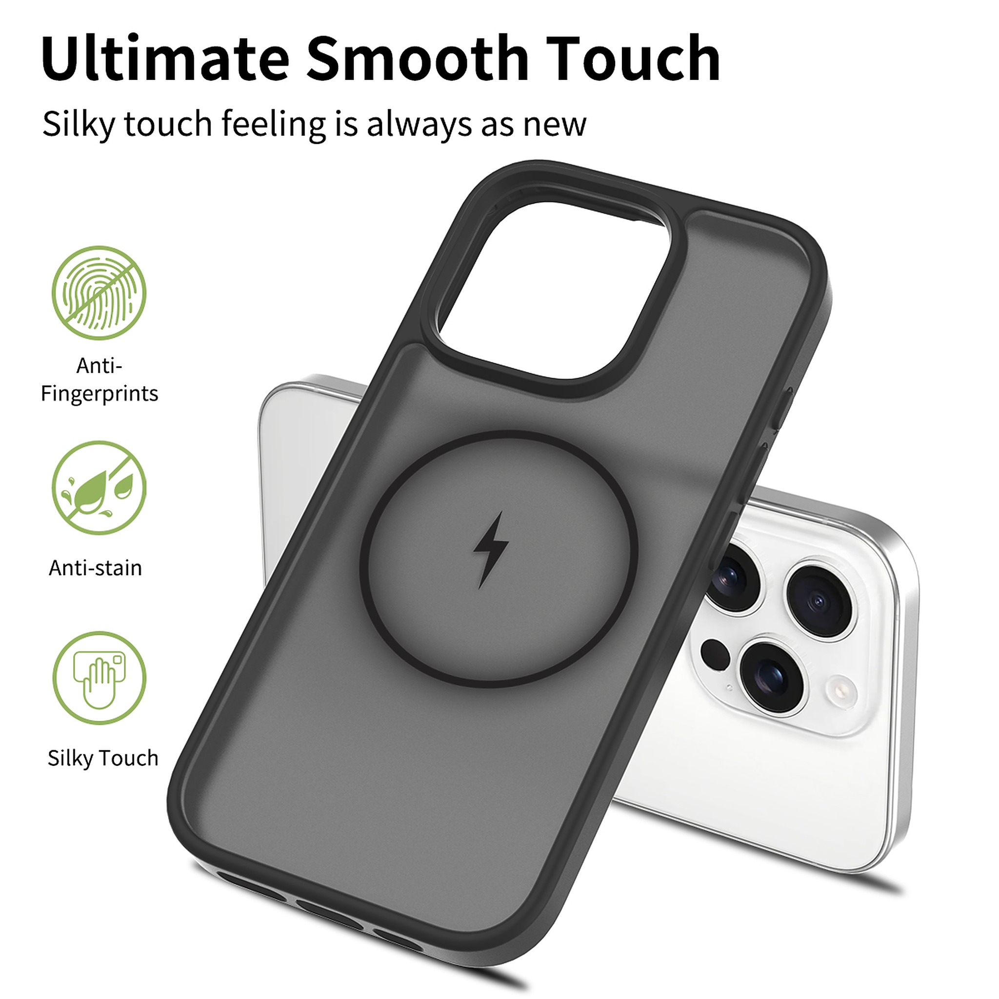 SendaFit Matte Skin-Feel Camera-Button Two-in-One MagSafe Case for iPhone 16 Pro detail 5