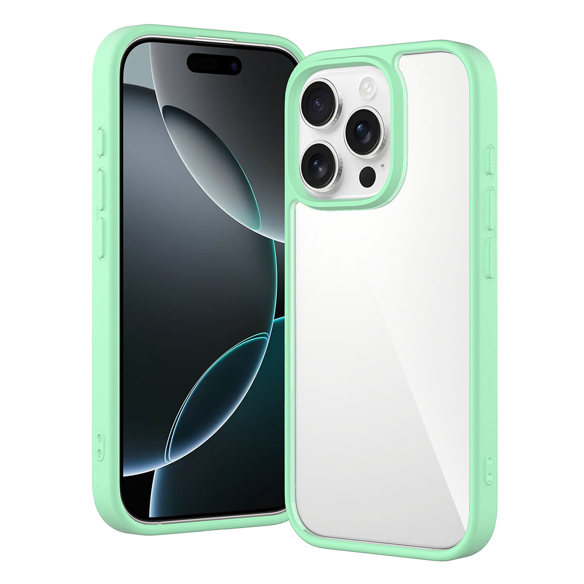 SendaFit Clear Two-in-One Case for iPhone 16 Pro - Ice Green