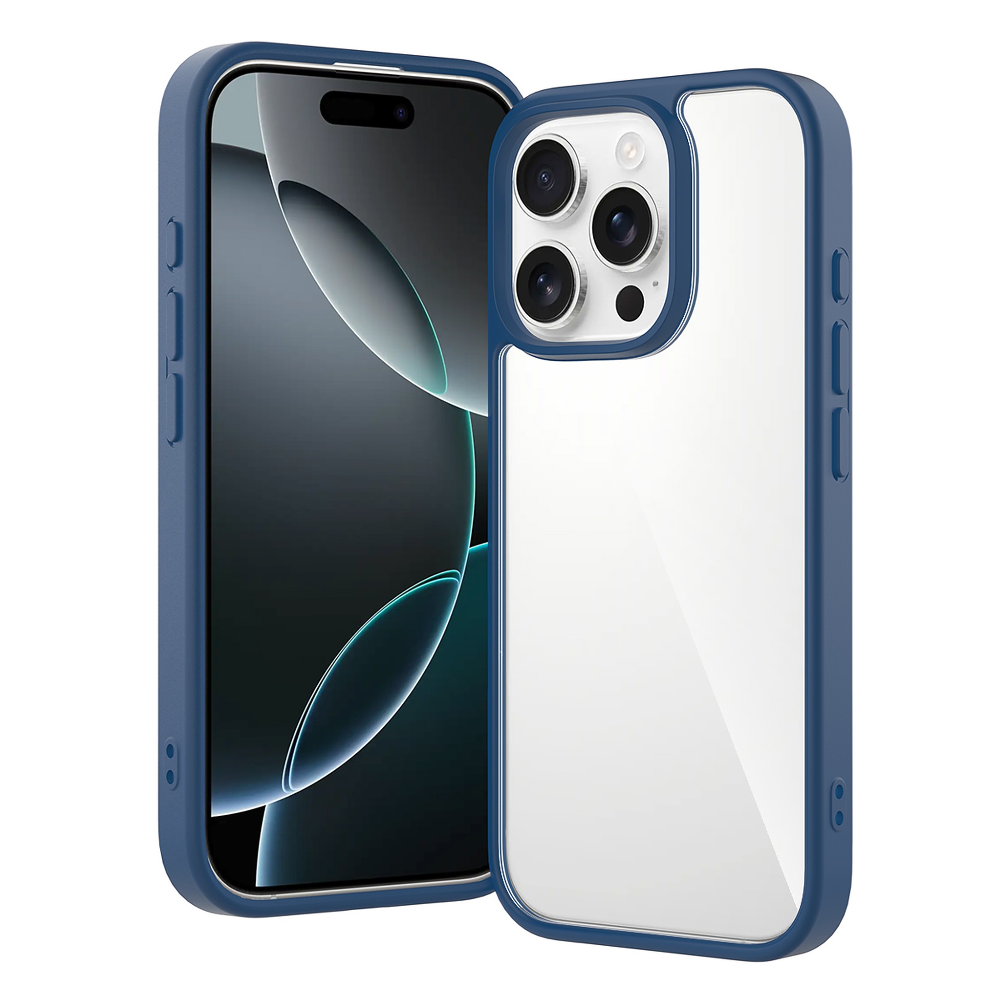 SendaFit Clear Two-in-One Case for iPhone 16 Pro - Royal Blue