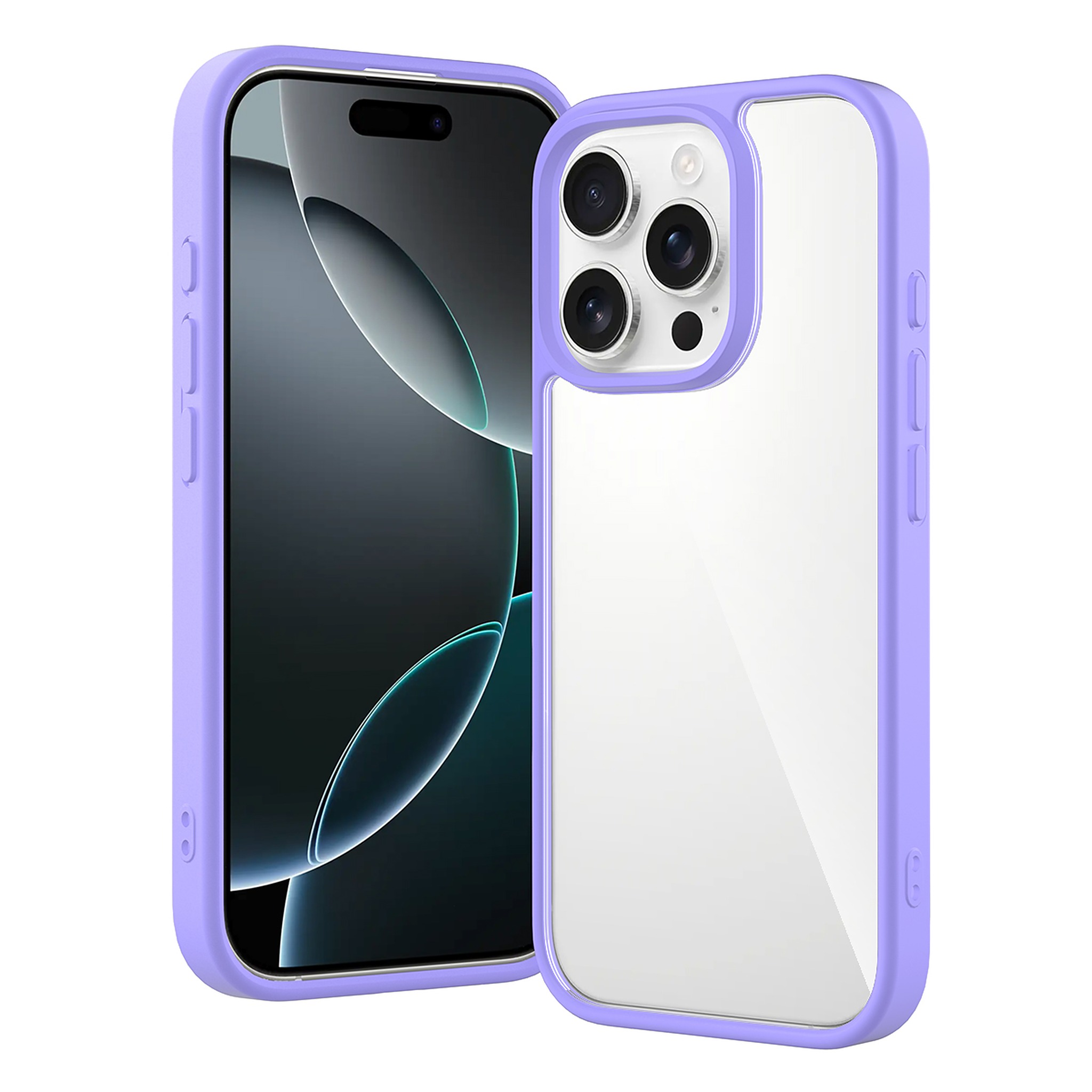 SendaFit Clear Two-in-One Case for iPhone 16 Pro - Light Purple