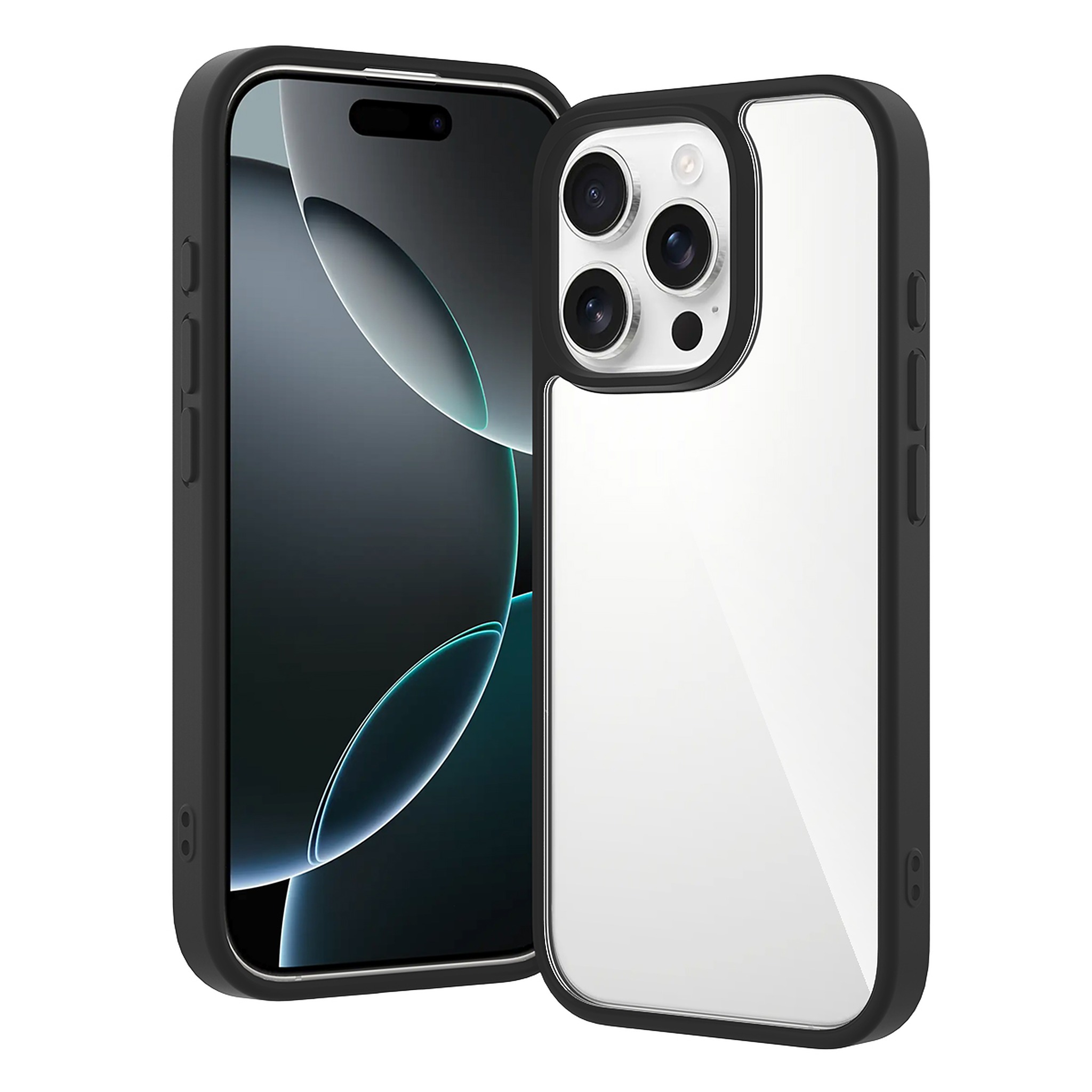 SendaFit Clear Two-in-One Case for iPhone 16 Pro - Matte Black