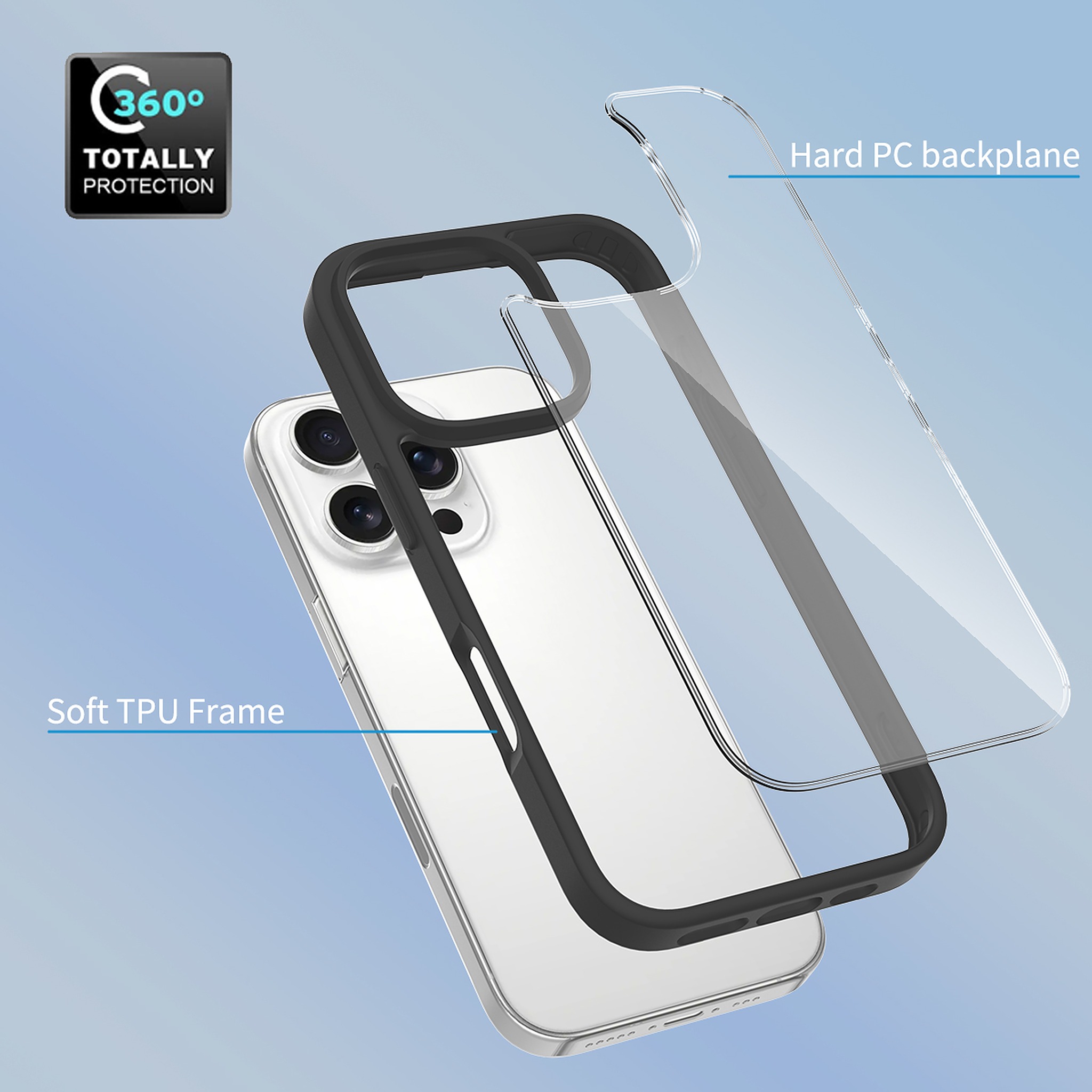 SendaFit Clear Two-in-One Case for iPhone 16 Pro detail 2