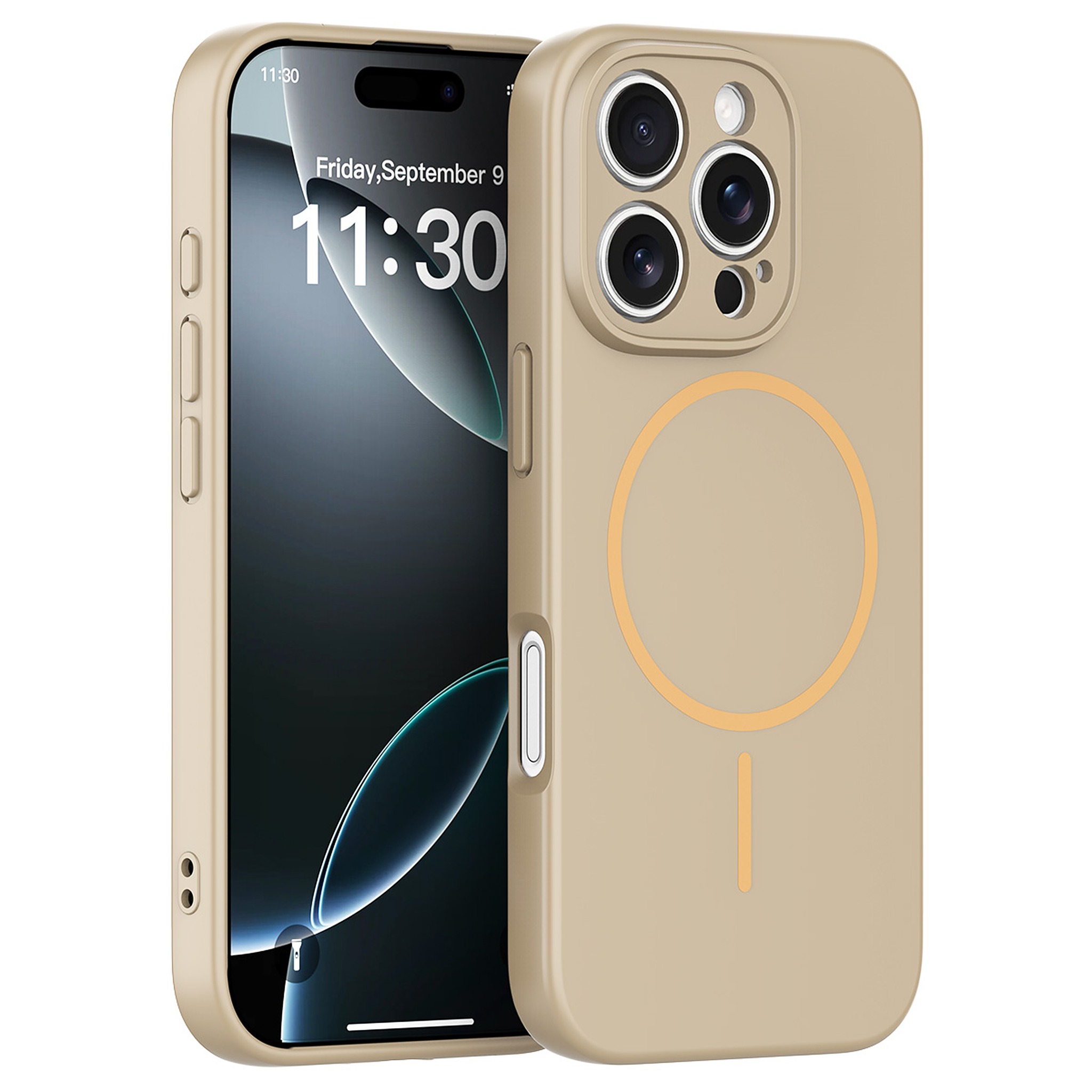 SendaFit Solid-Color Two-in-One Case for iPhone 16 Pro - Desert Gold