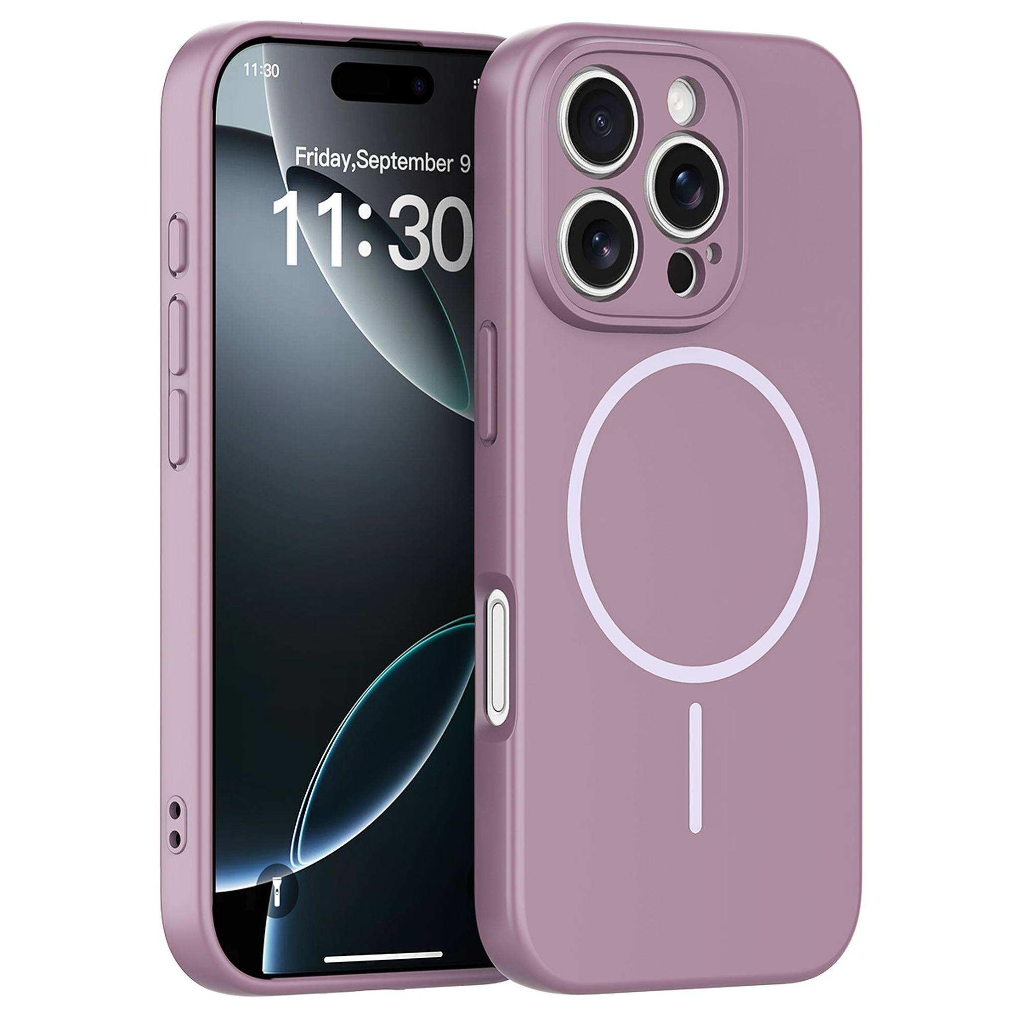SendaFit Solid-Color Two-in-One Case for iPhone 16 Pro - Dusty Purple