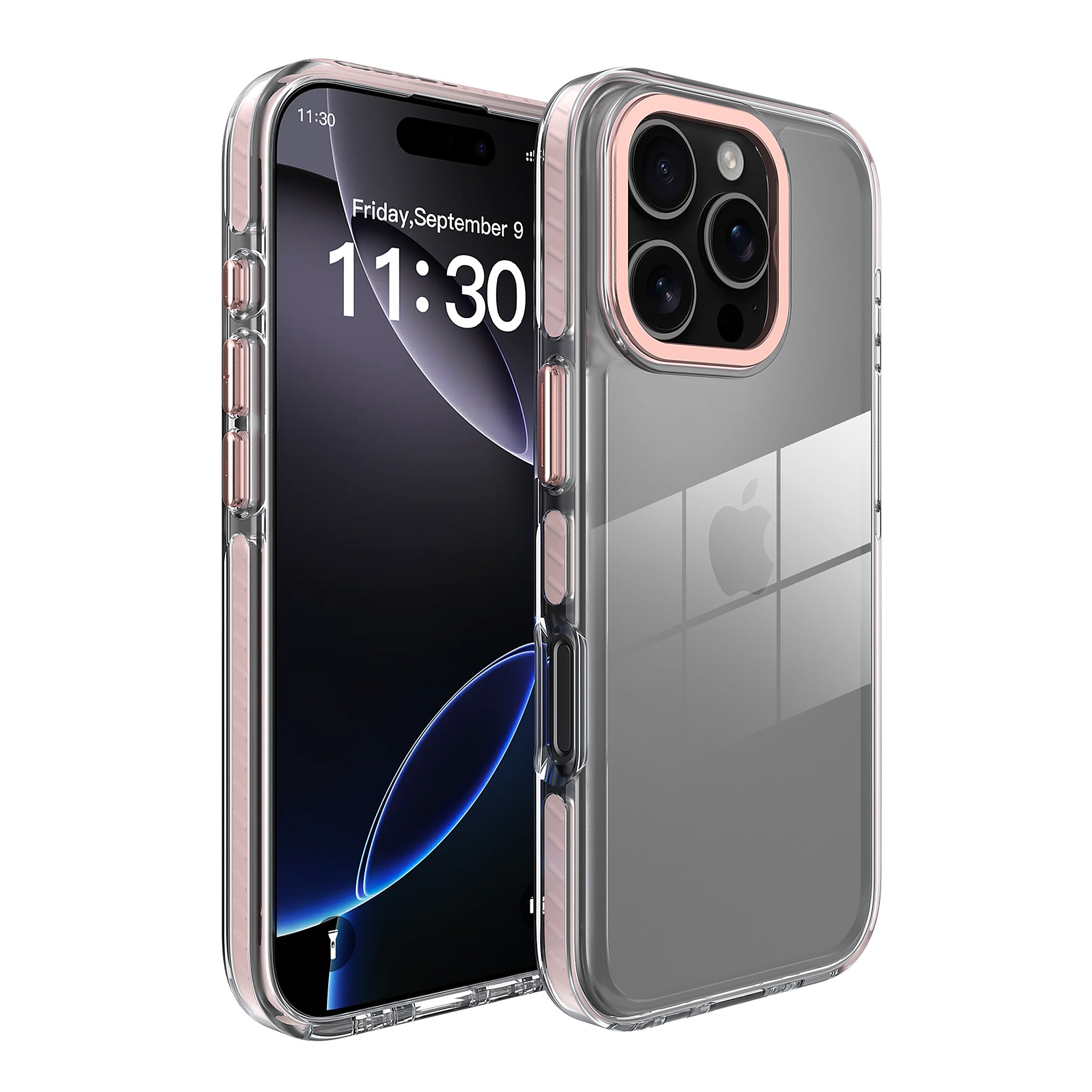 SendaFit Iridescent Two-Tone Case for iPhone 16 Pro - Light Pink