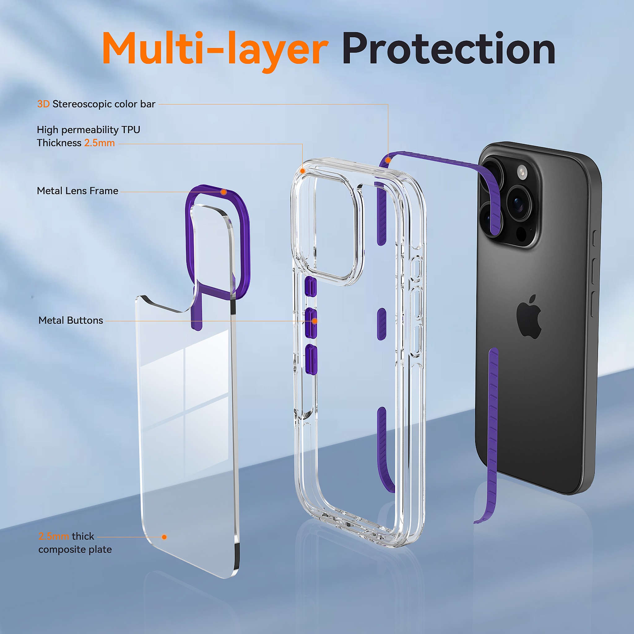 SendaFit Iridescent Two-Tone Case for iPhone 16 Pro detail 10