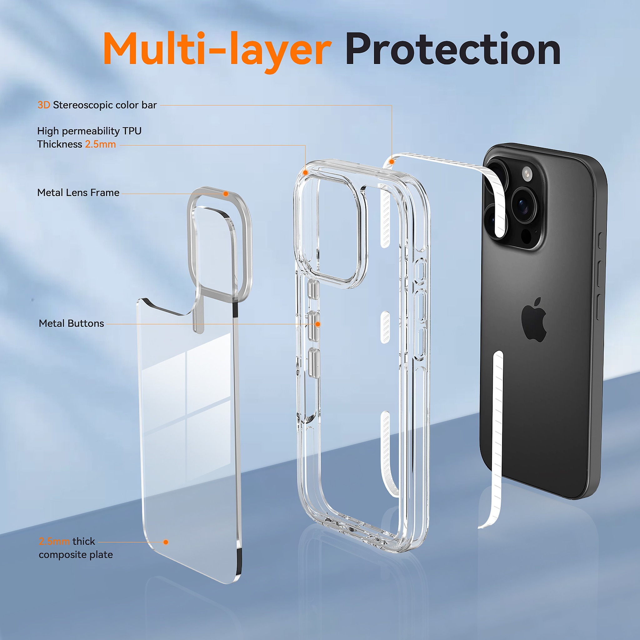 SendaFit Iridescent Two-Tone Case for iPhone 16 Pro detail 7