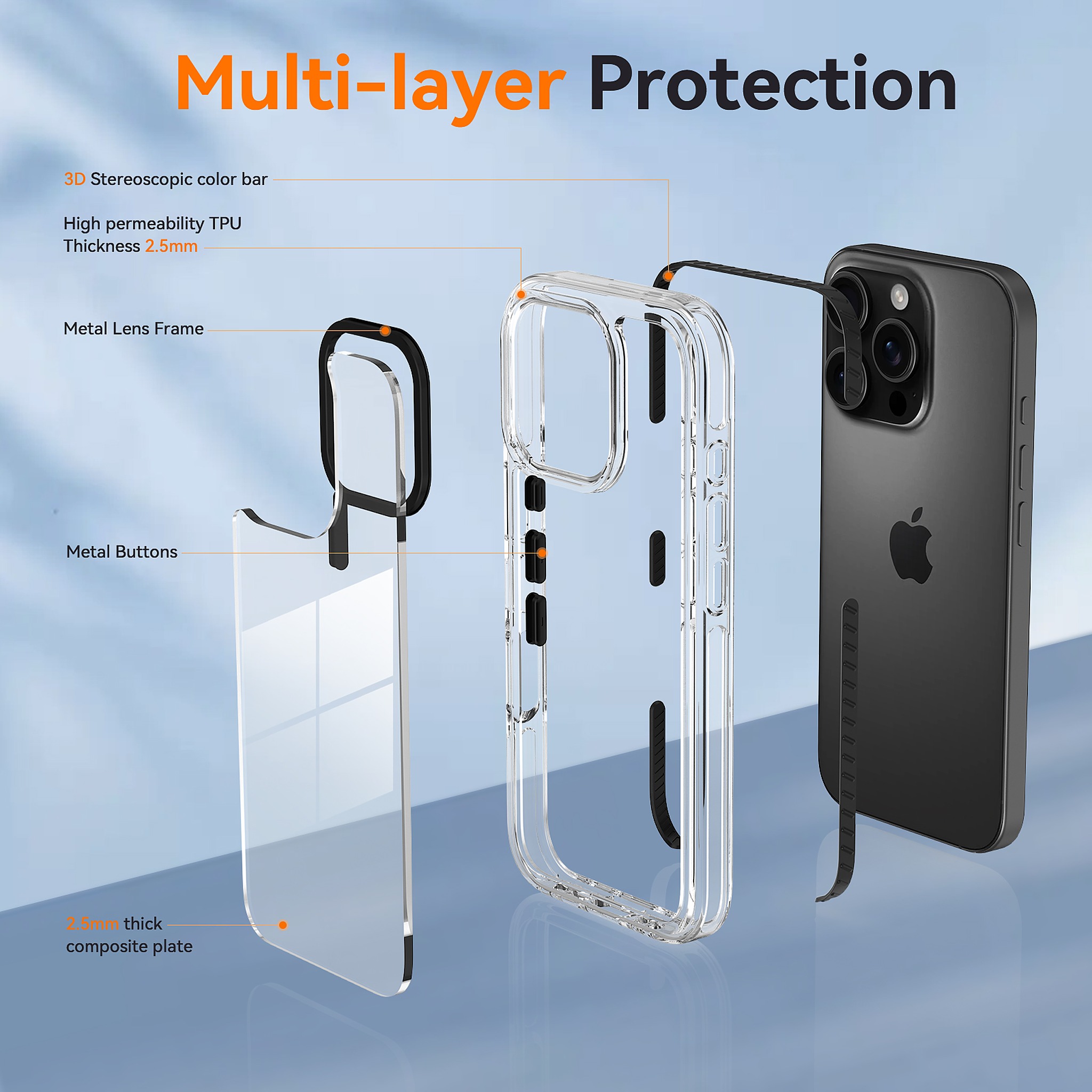 SendaFit Iridescent Two-Tone Case for iPhone 16 Pro detail 8