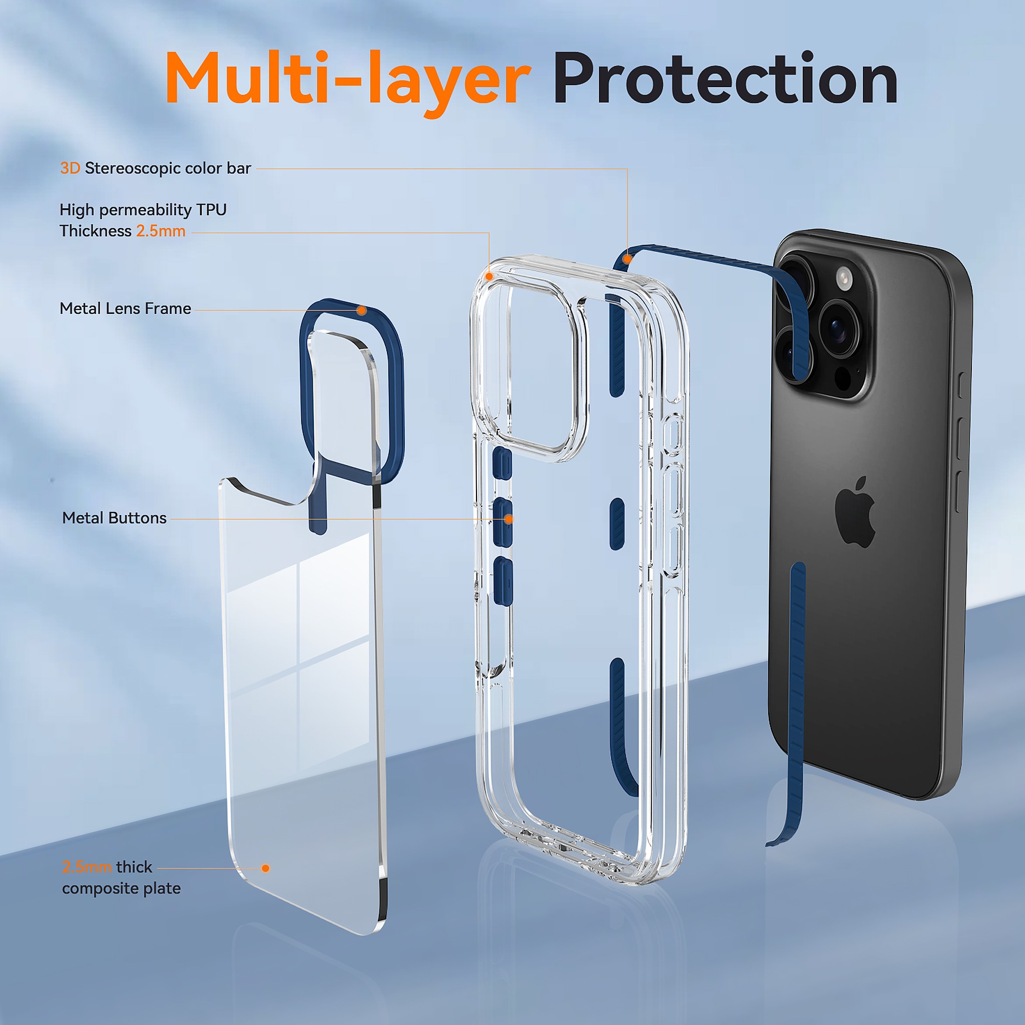SendaFit Iridescent Two-Tone Case for iPhone 16 Pro detail 9
