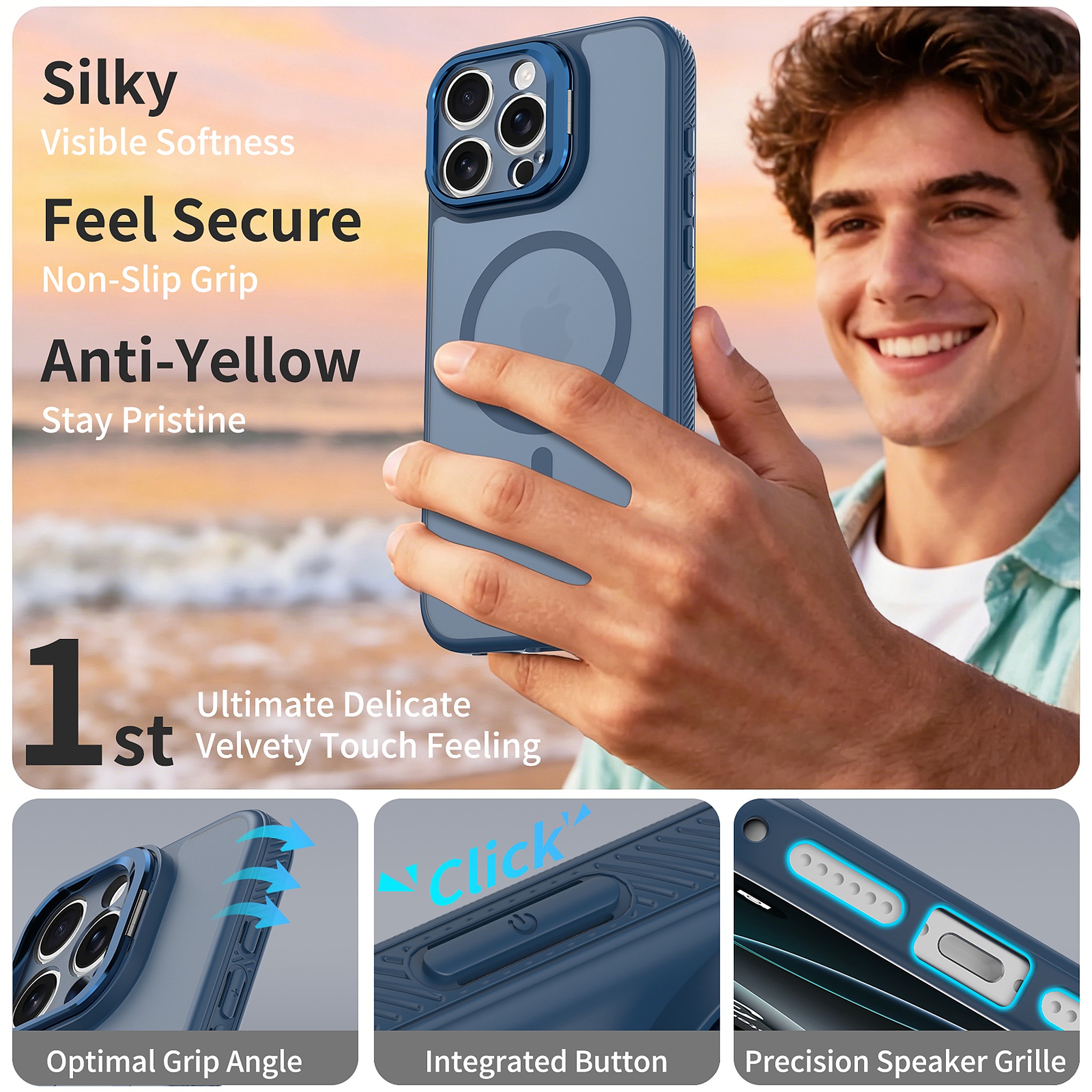 SendaFit Precise-Cutout Camera Stand MagSafe Case for iPhone 16 Pro Max detail 19