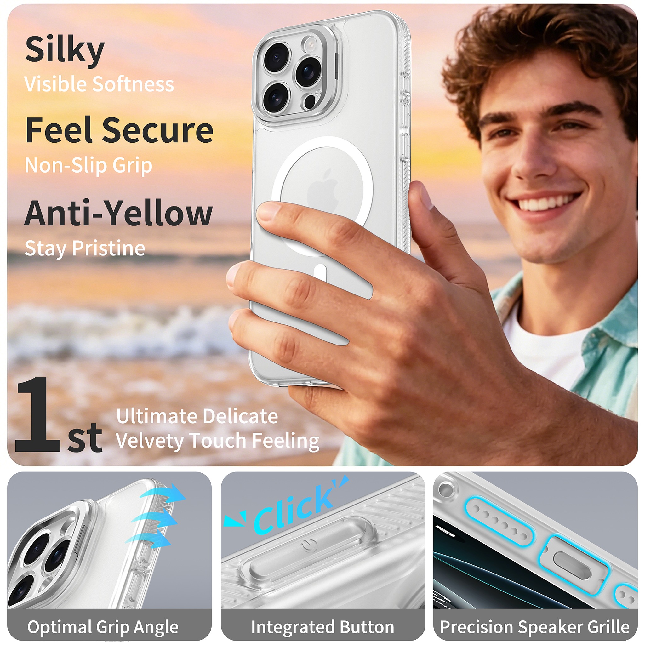 SendaFit Precise-Cutout Camera Stand MagSafe Case for iPhone 16 Pro Max detail 23
