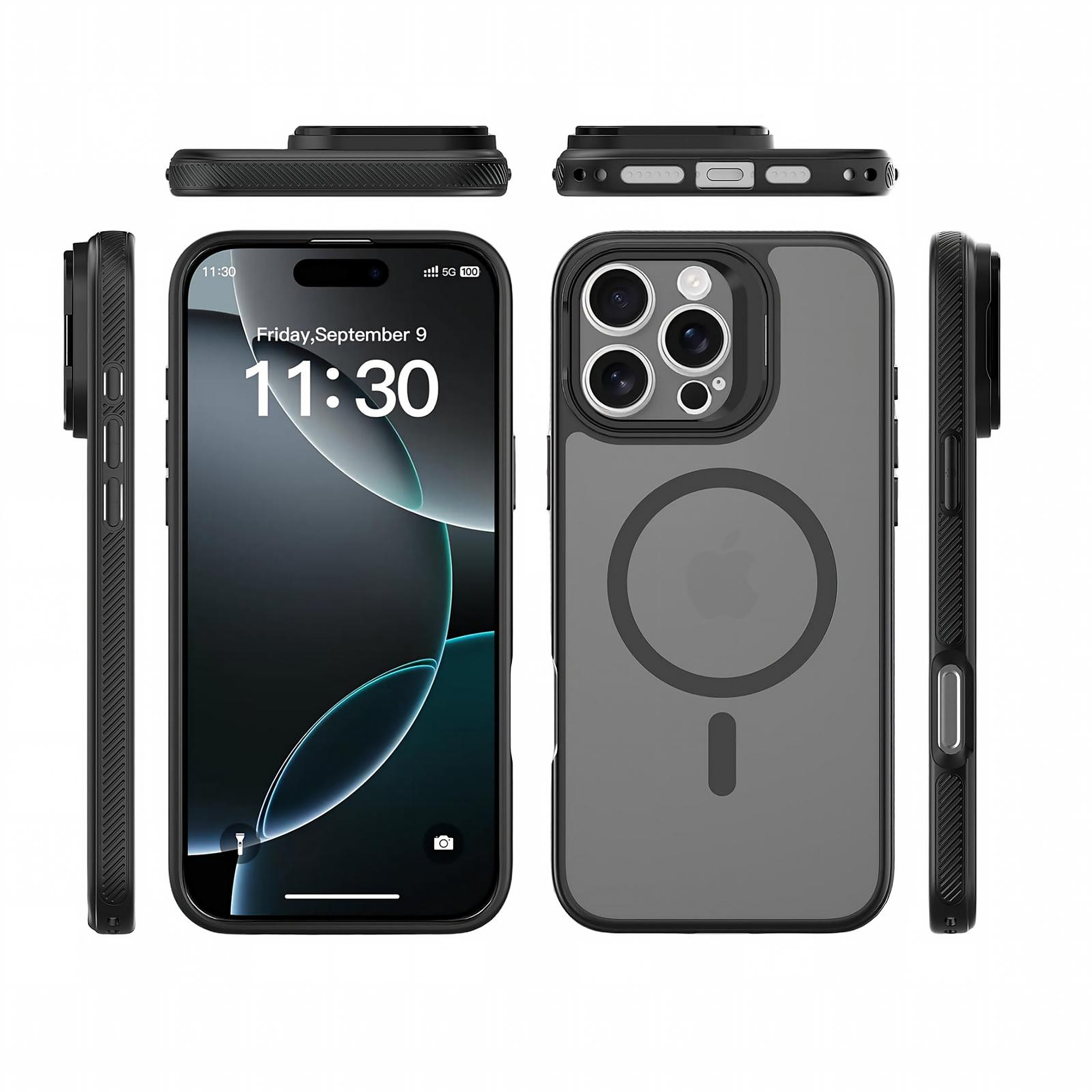 SendaFit Precise-Cutout Camera Stand MagSafe Case for iPhone 16 Pro Max